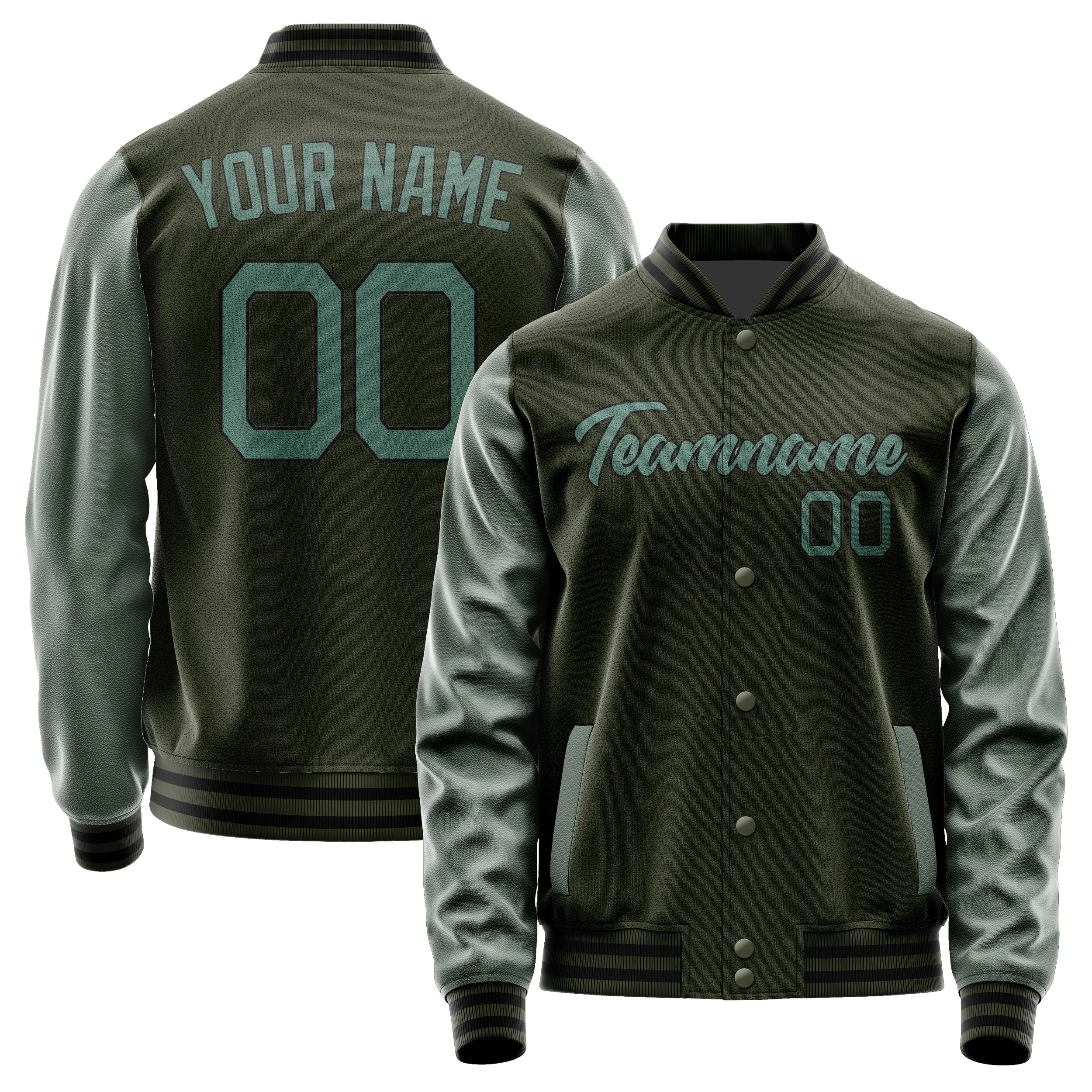 Custom Olive Blue Green Jacket sold by Tailorly