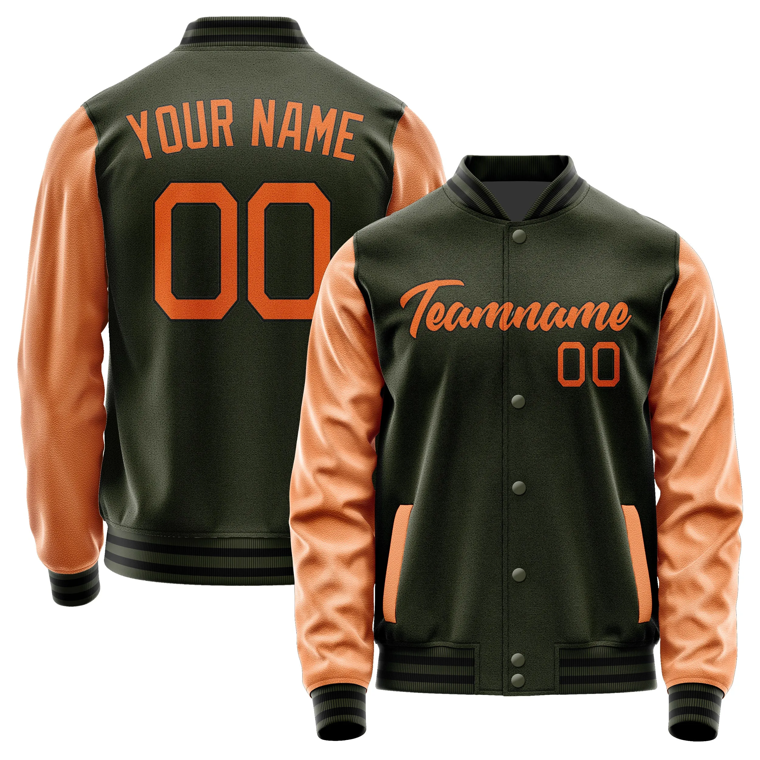 Custom Olive Orange Jacket sold by Tailorly