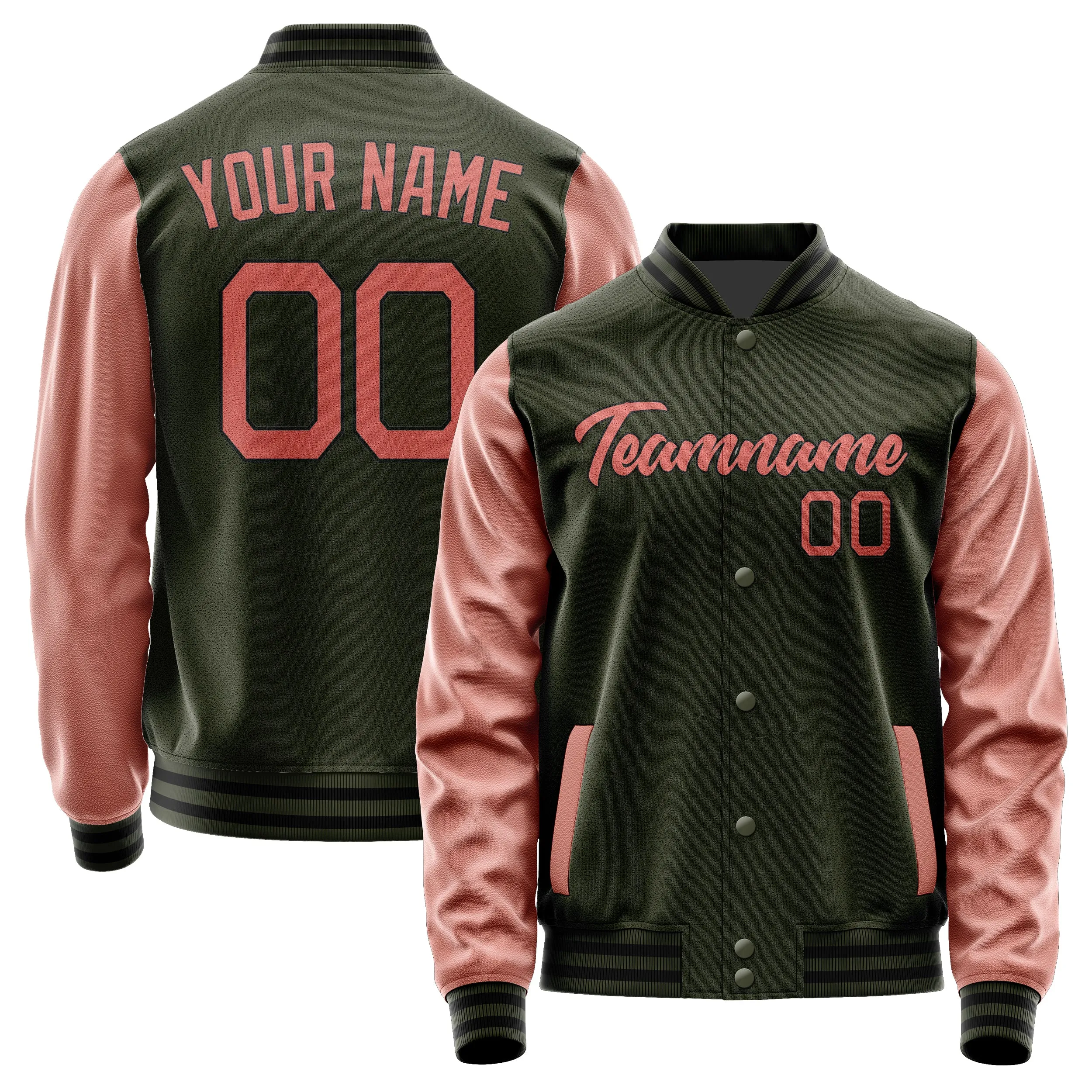 Custom Olive Copper Rose Jacket sold by Tailorly