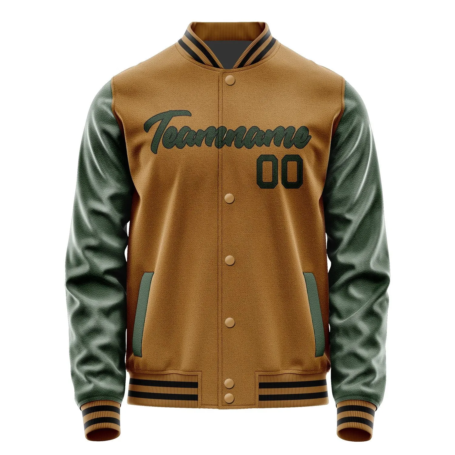 Custom Khaki Dark Green Jacket sold by Tailorly product image thumbnail 2