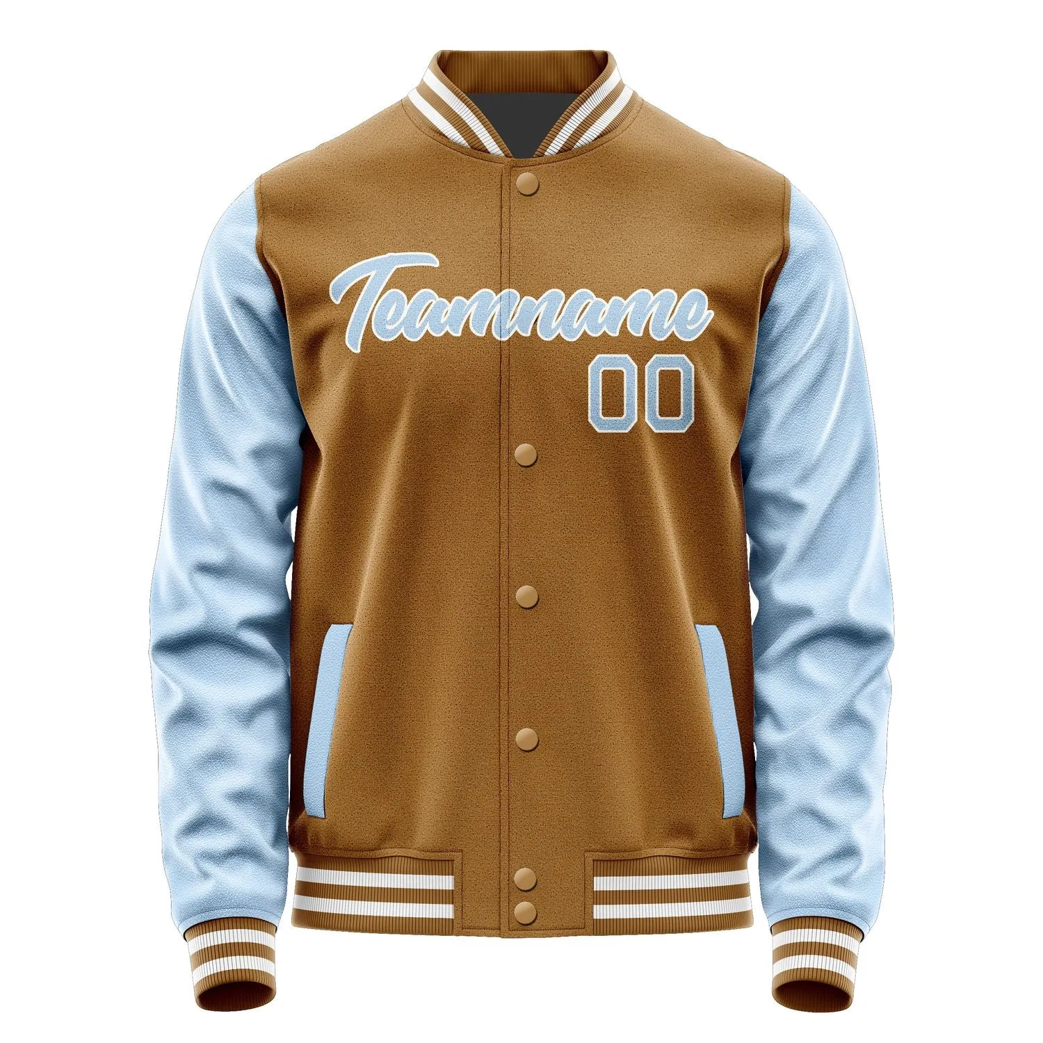 Custom Khaki Light Blue Jacket sold by Tailorly product image thumbnail 2