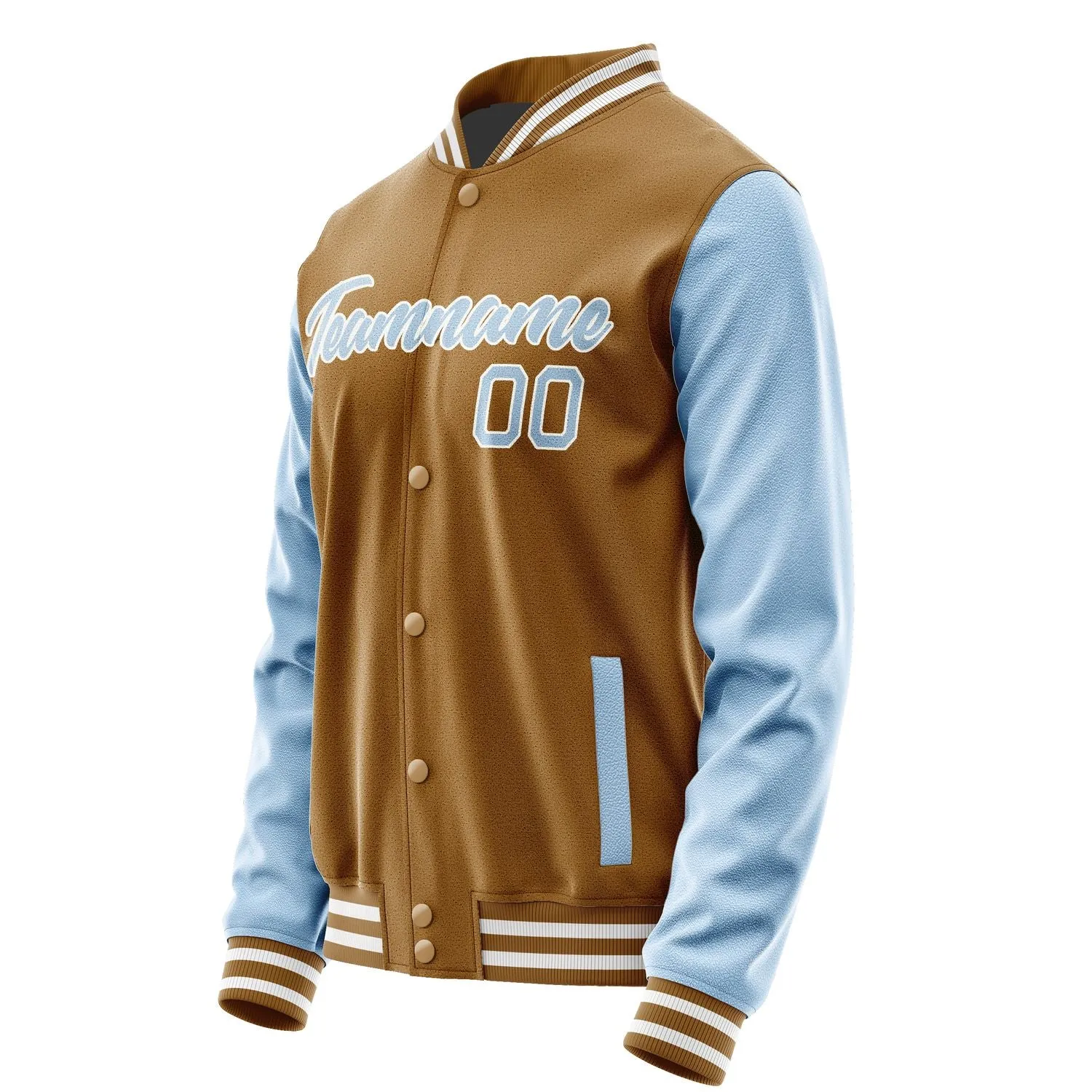 Custom Khaki Light Blue Jacket sold by Tailorly product image thumbnail 3