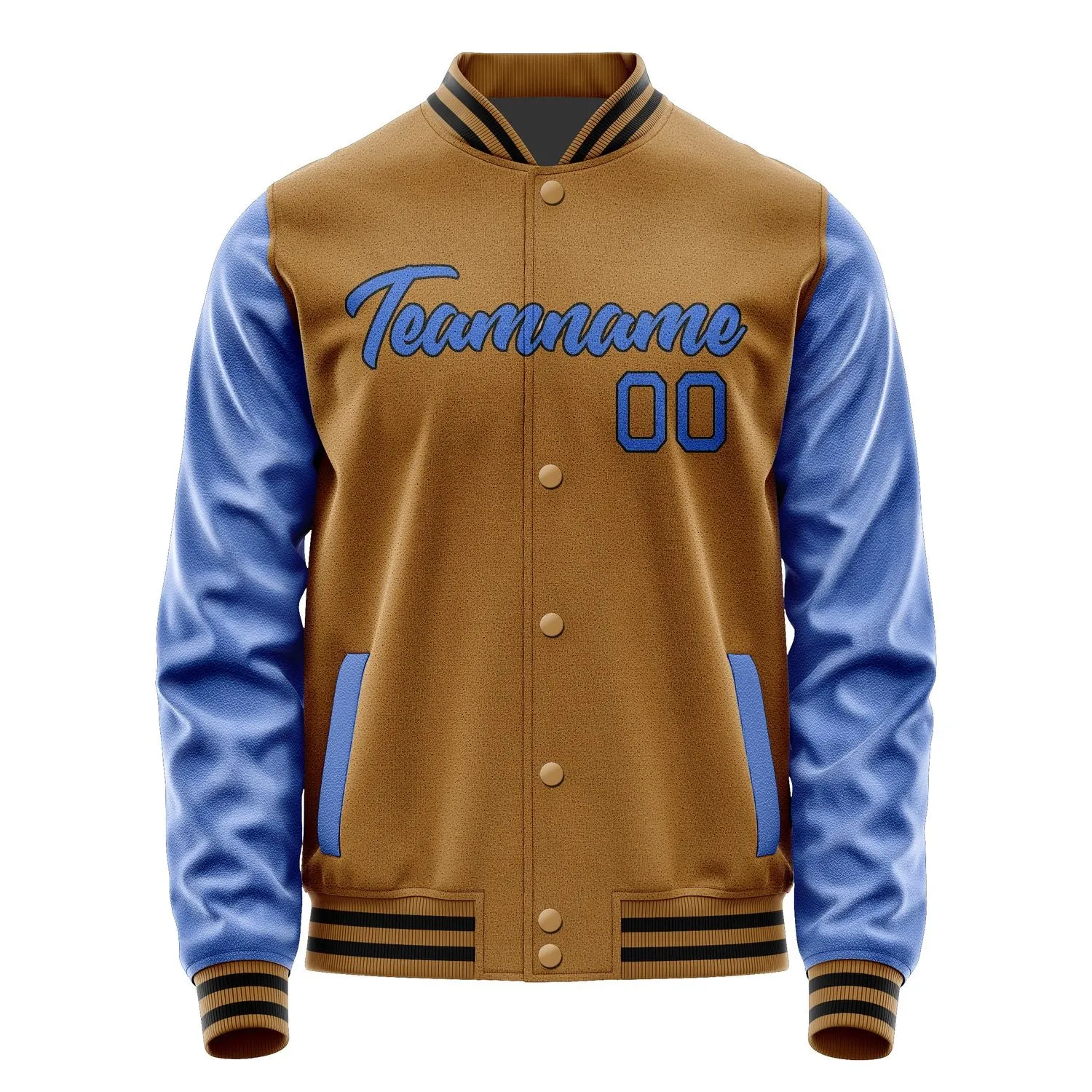 Custom Khaki Sky Blue Jacket sold by Tailorly product image thumbnail 2