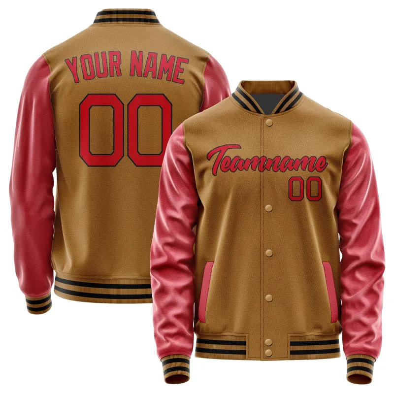Custom Khaki Red Jacket sold by Tailorly