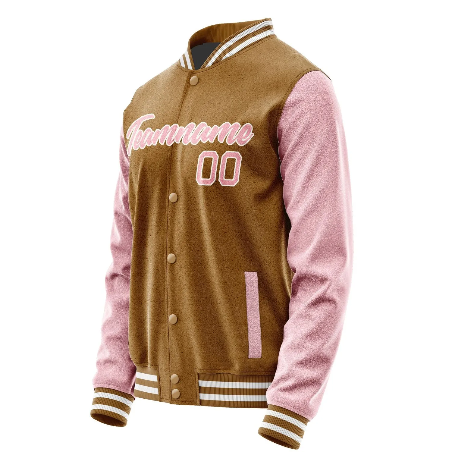 Custom Khaki Light Pink Jacket sold by Tailorly product image thumbnail 3