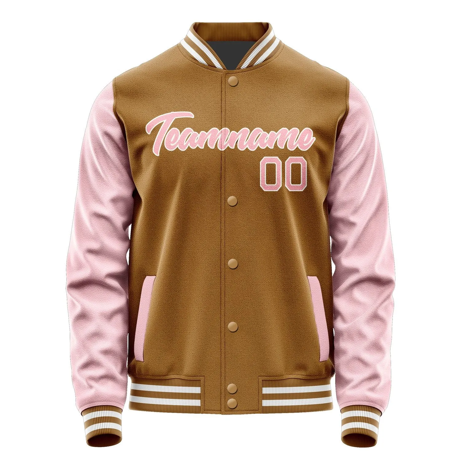 Custom Khaki Light Pink Jacket sold by Tailorly product image thumbnail 2