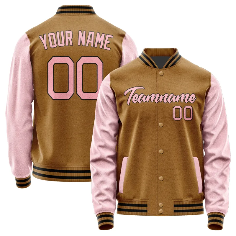 Custom Khaki Light Pink Jacket sold by Tailorly