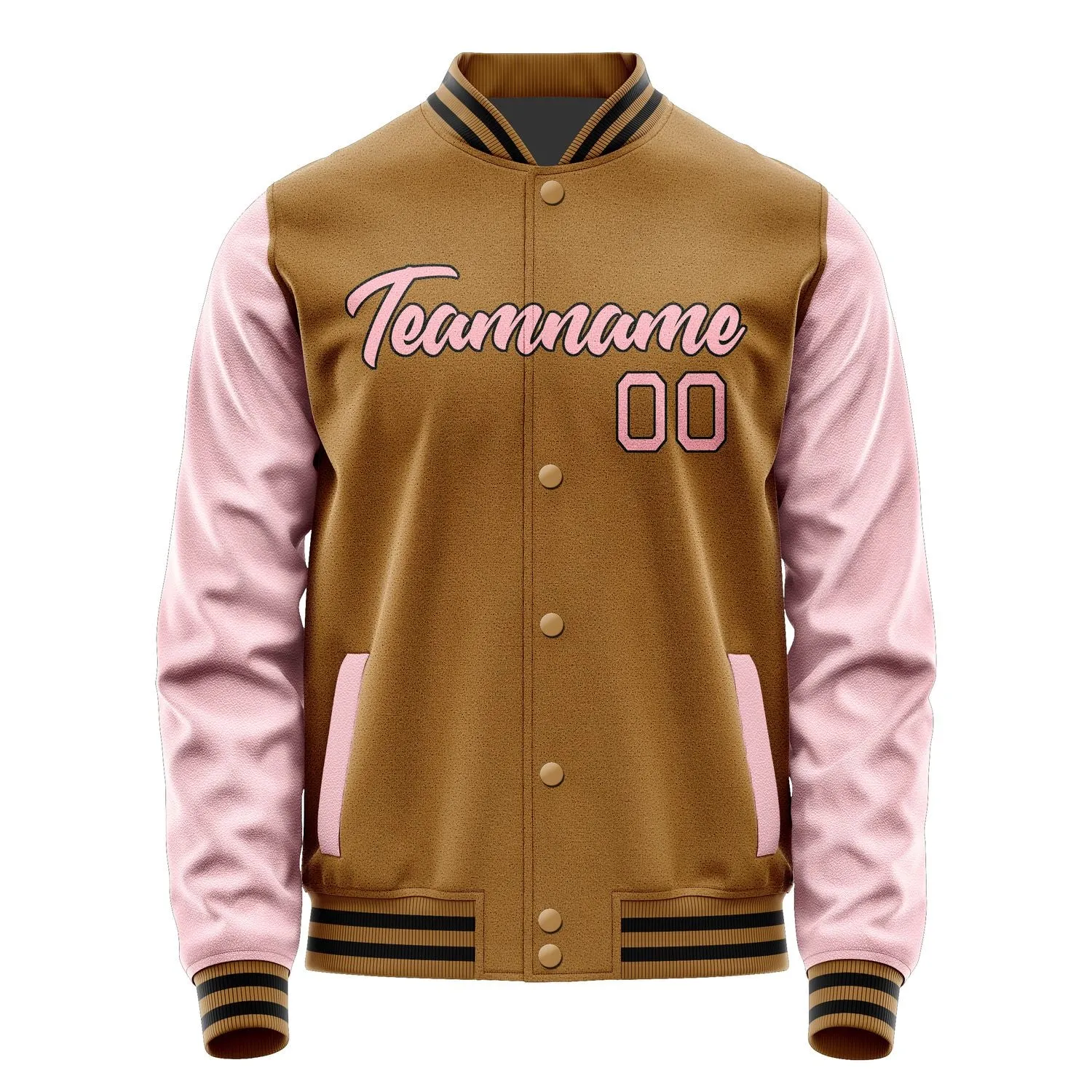 Custom Khaki Light Pink Jacket sold by Tailorly product image thumbnail 2