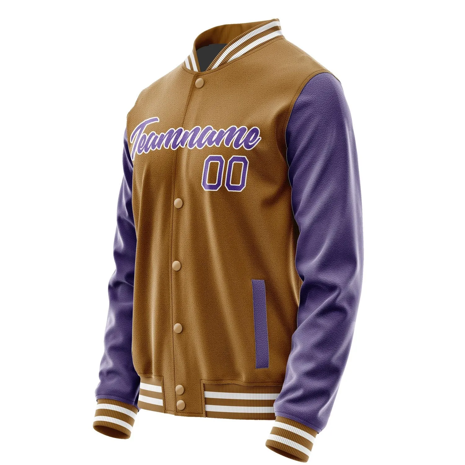 Custom Khaki Light Purple Jacket sold by Tailorly product image thumbnail 3