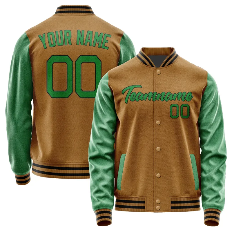 Custom Khaki Emerald Green Jacket sold by Tailorly