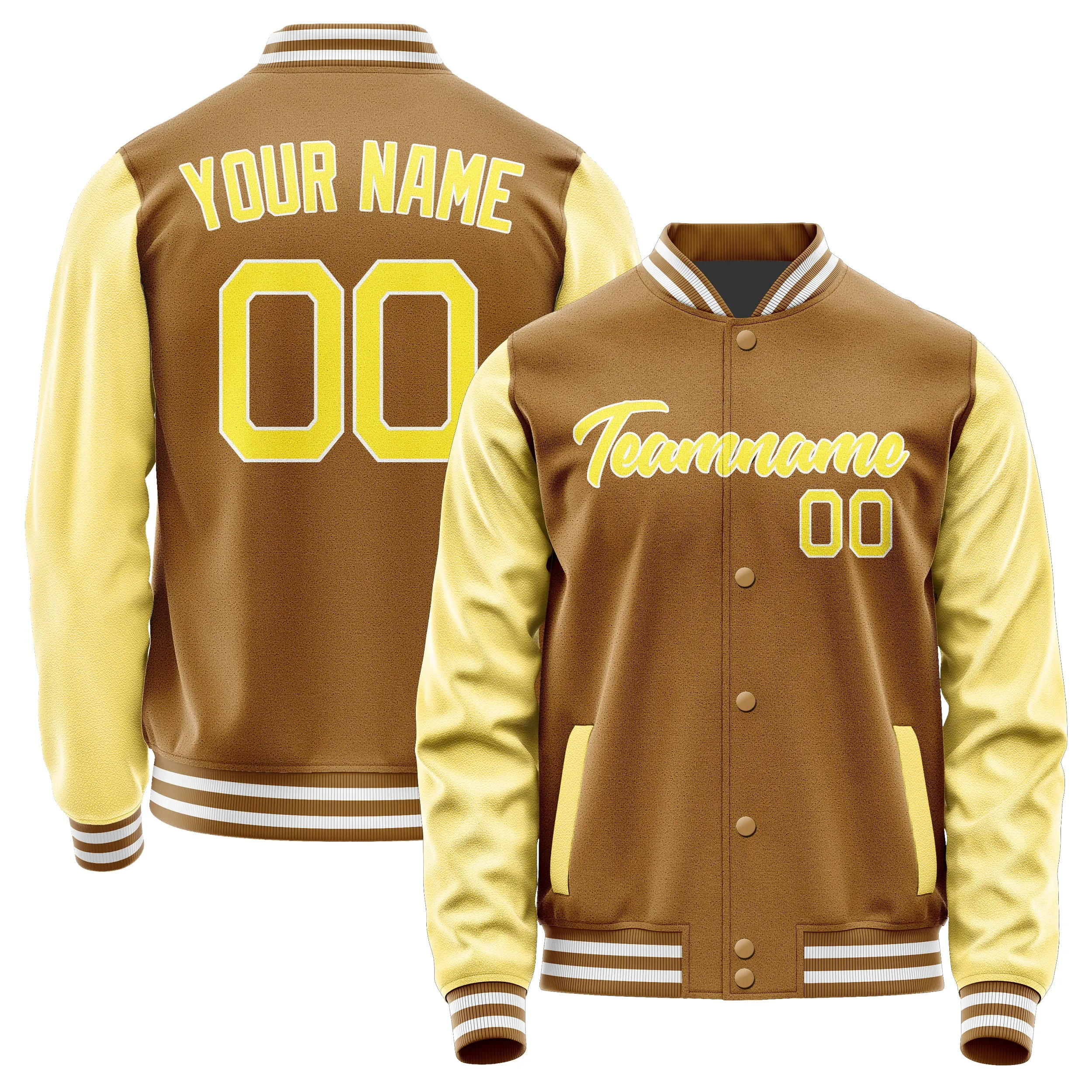 Custom Khaki Light Yellow Jacket sold by Tailorly