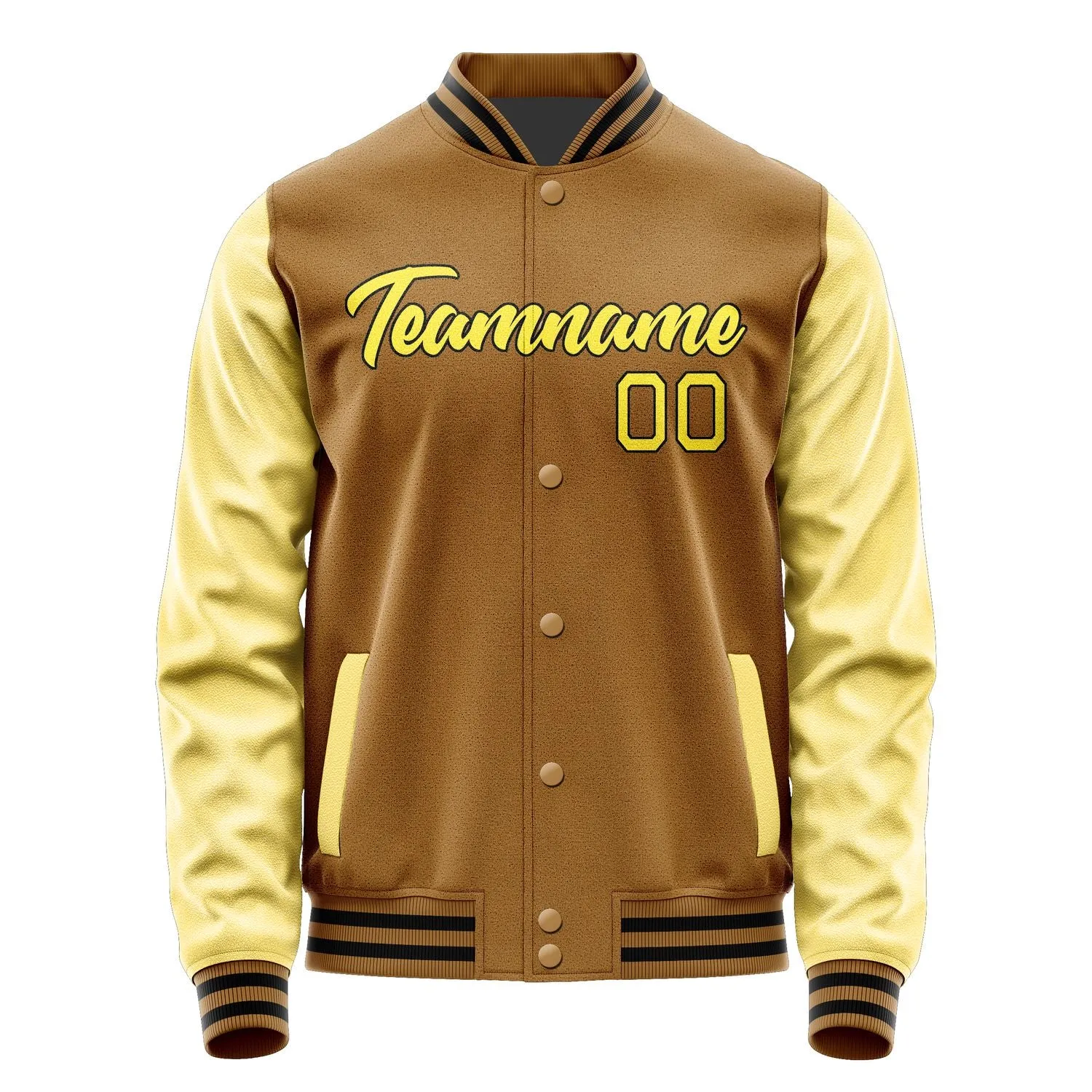 Custom Khaki Light Yellow Jacket sold by Tailorly product image thumbnail 2