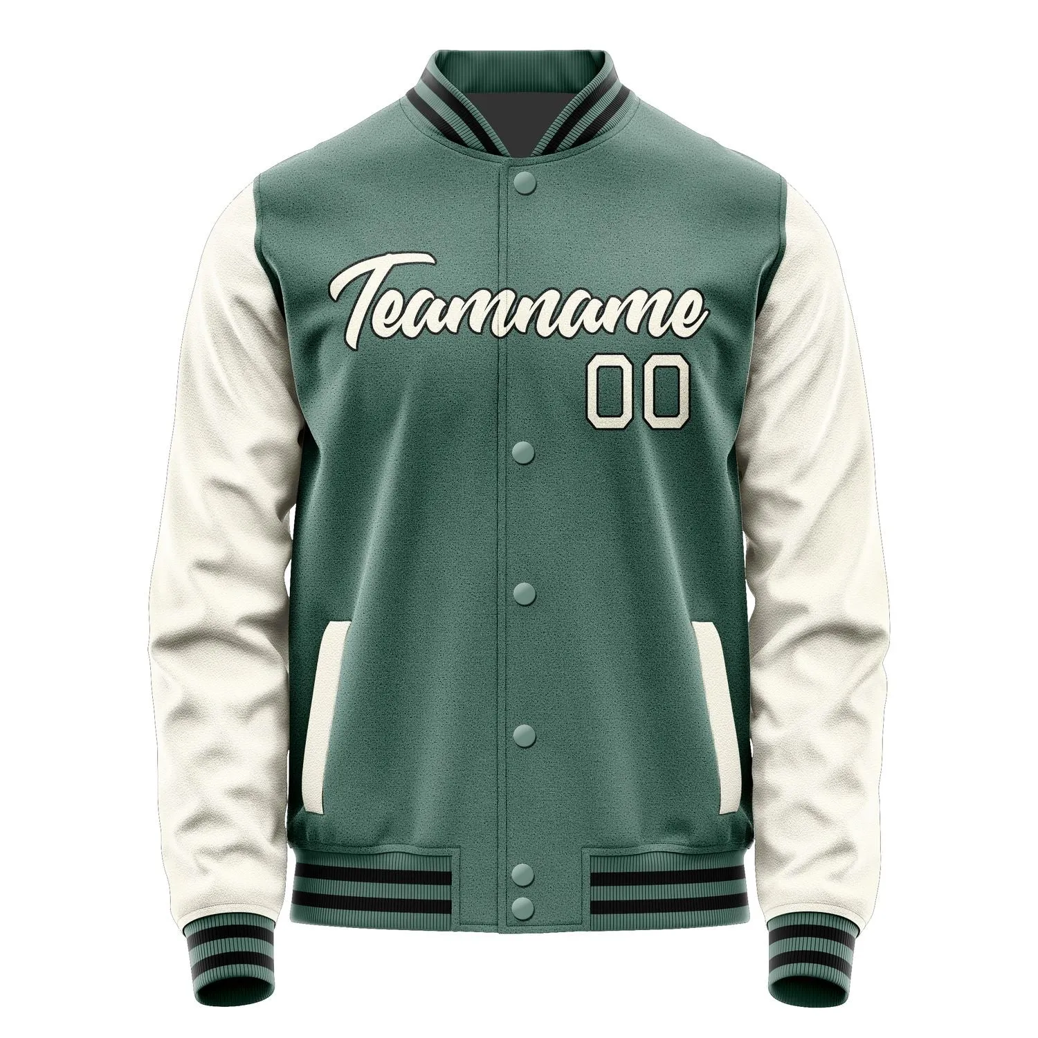 Custom Blue Green Cream Jacket sold by Tailorly product image thumbnail 2