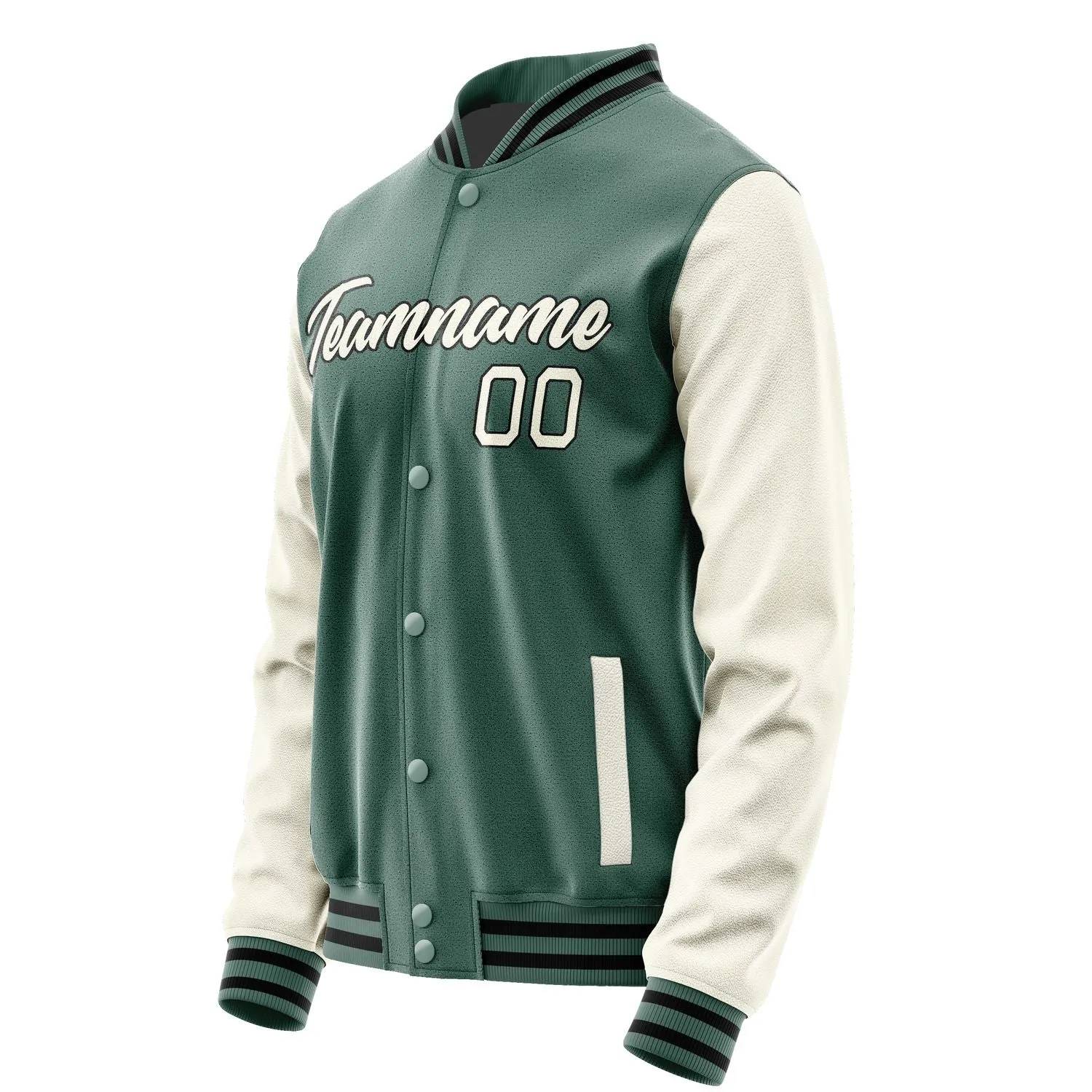 Custom Blue Green Cream Jacket sold by Tailorly product image thumbnail 3