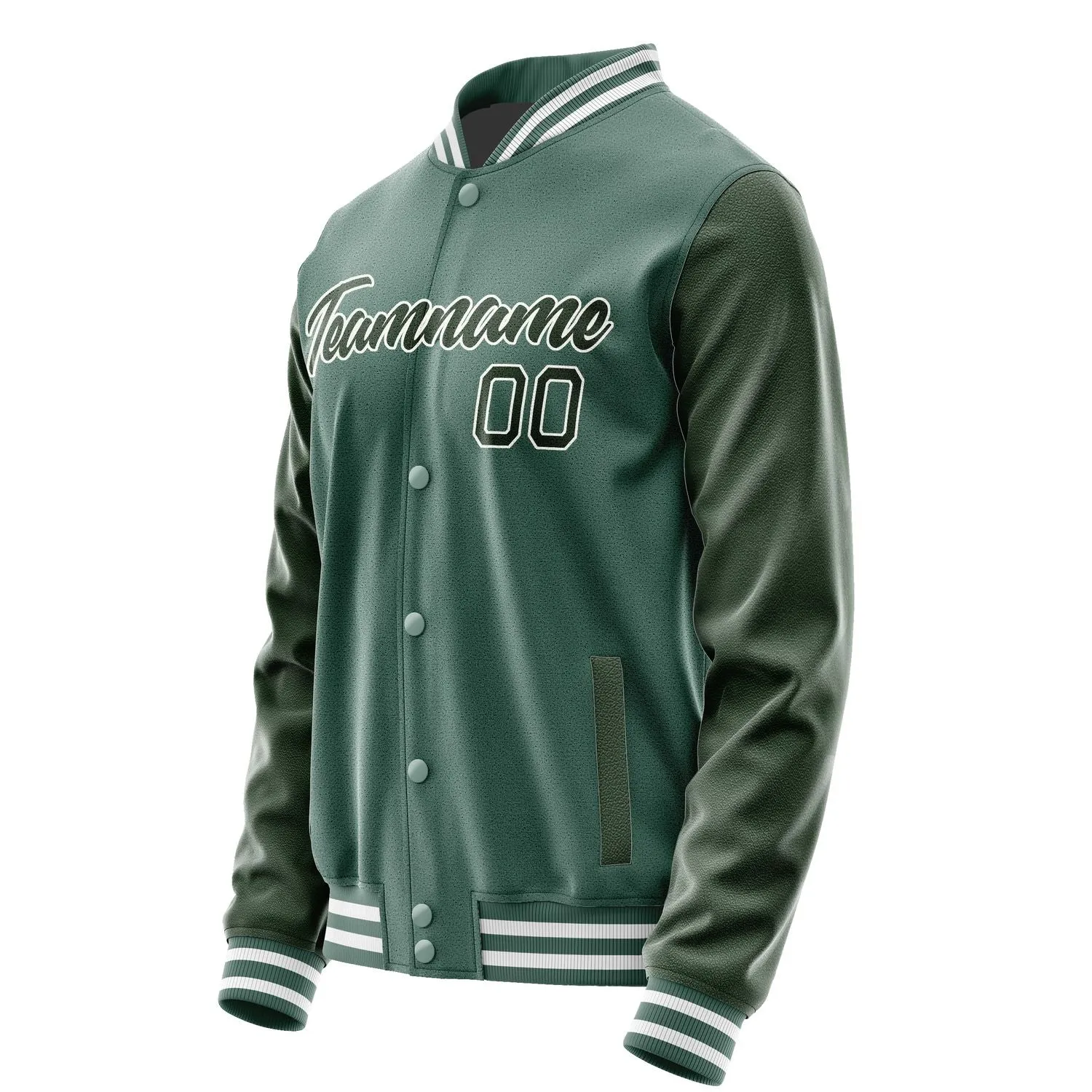 Custom Blue Green Dark Green Jacket sold by Tailorly product image thumbnail 3