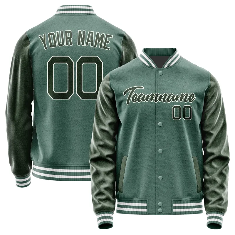 Custom Blue Green Dark Green Jacket sold by Tailorly