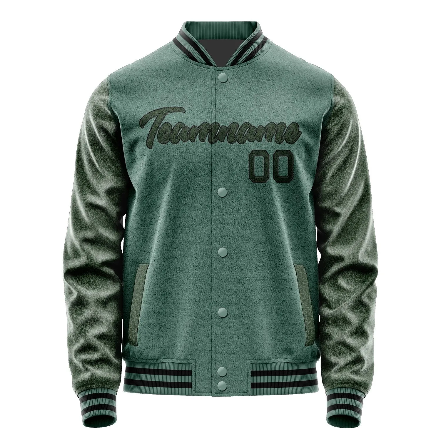 Custom Blue Green Dark Green Jacket sold by Tailorly product image thumbnail 2