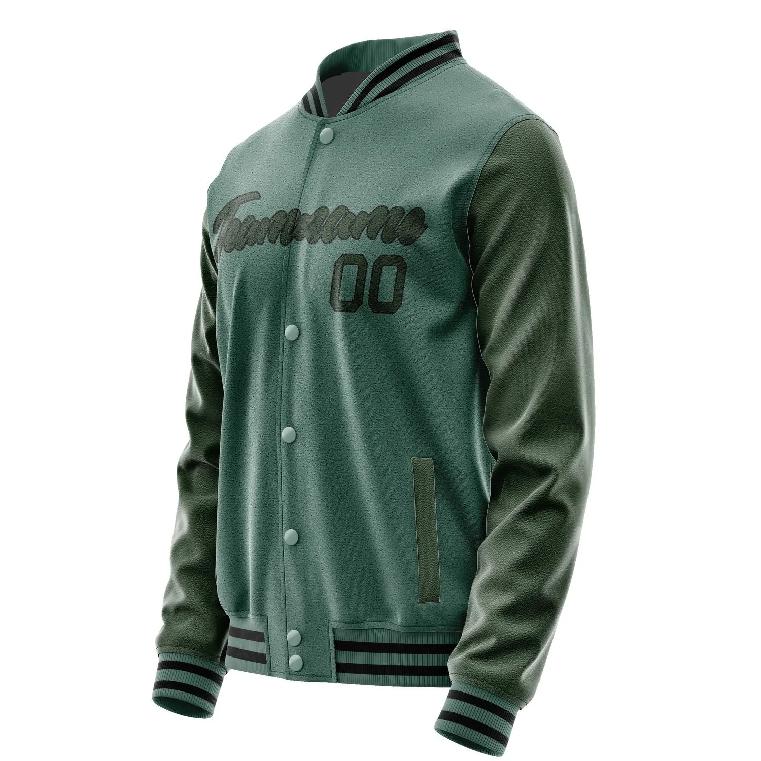 Custom Blue Green Dark Green Jacket sold by Tailorly product image thumbnail 3