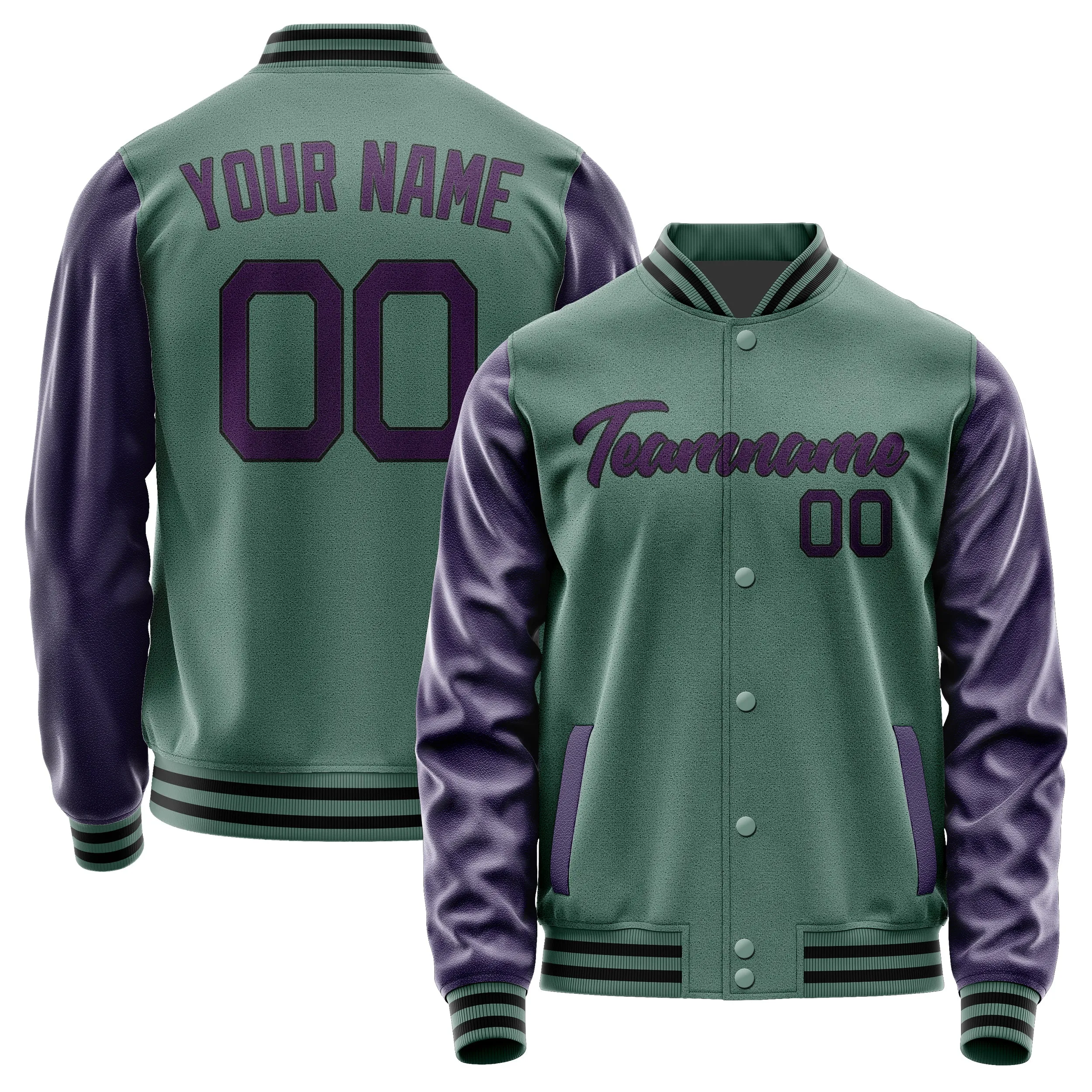 Custom Blue Green Purple Jacket sold by Tailorly