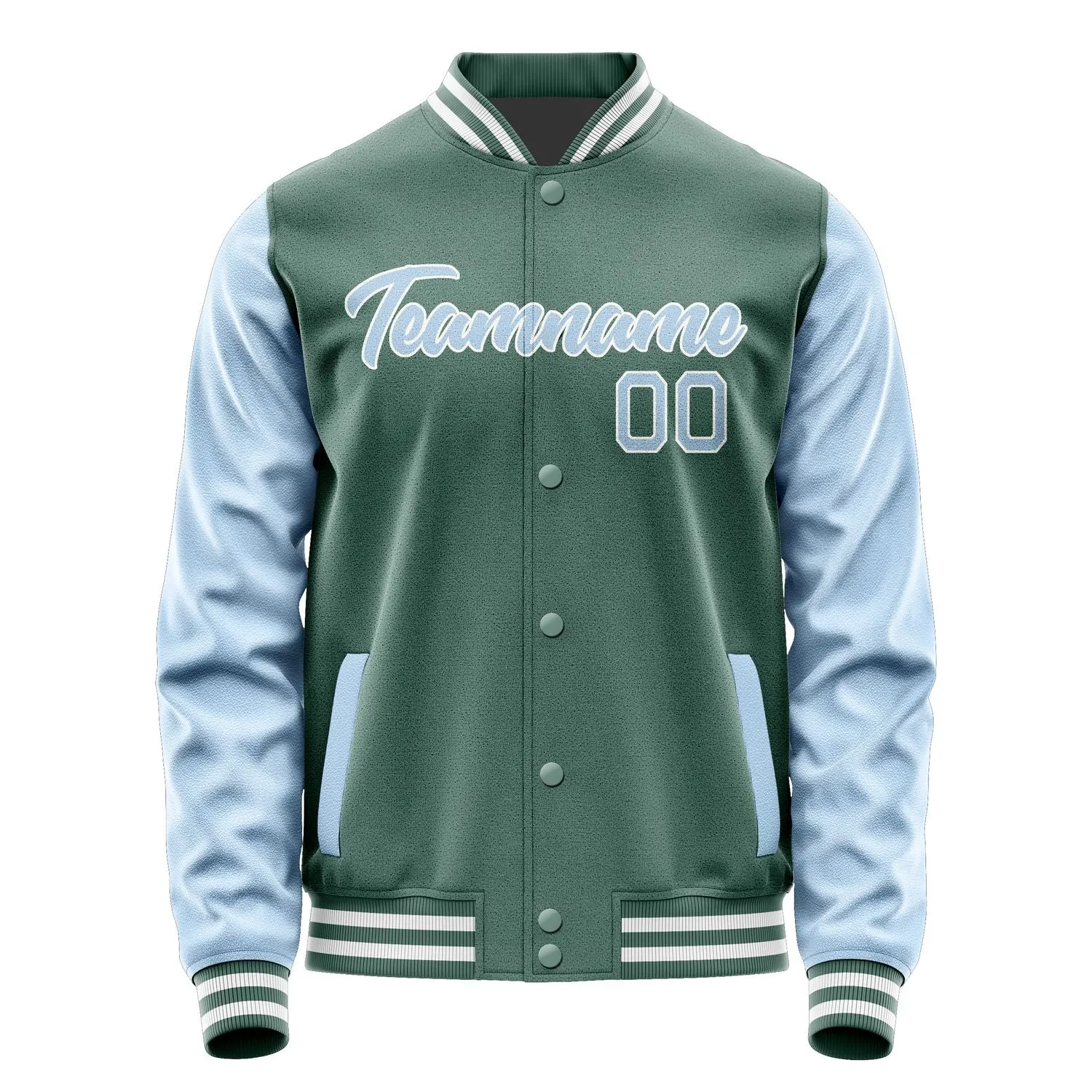 Custom Blue Green Light Blue Jacket sold by Tailorly product image thumbnail 2