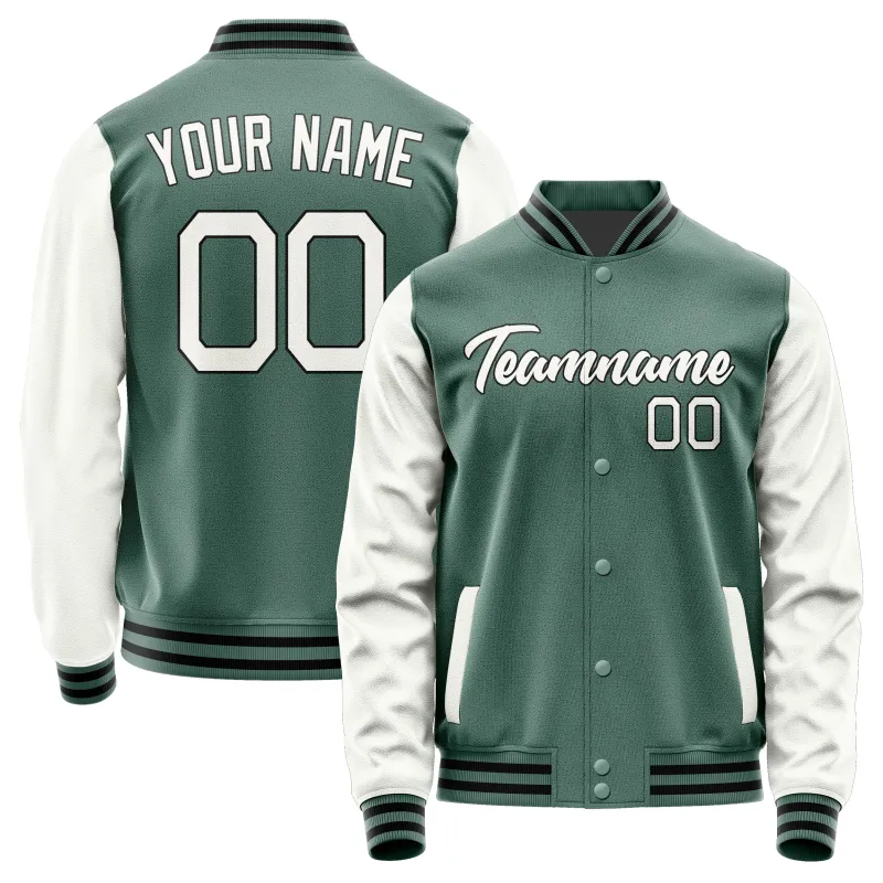Custom Blue Green White Jacket sold by Tailorly
