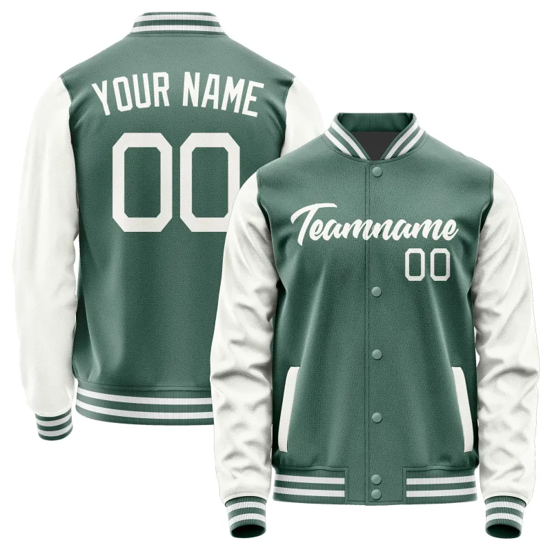 Custom Blue Green White Jacket sold by Tailorly