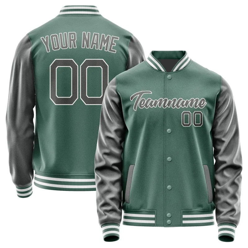 Custom Blue Green Dark Grey Jacket sold by Tailorly