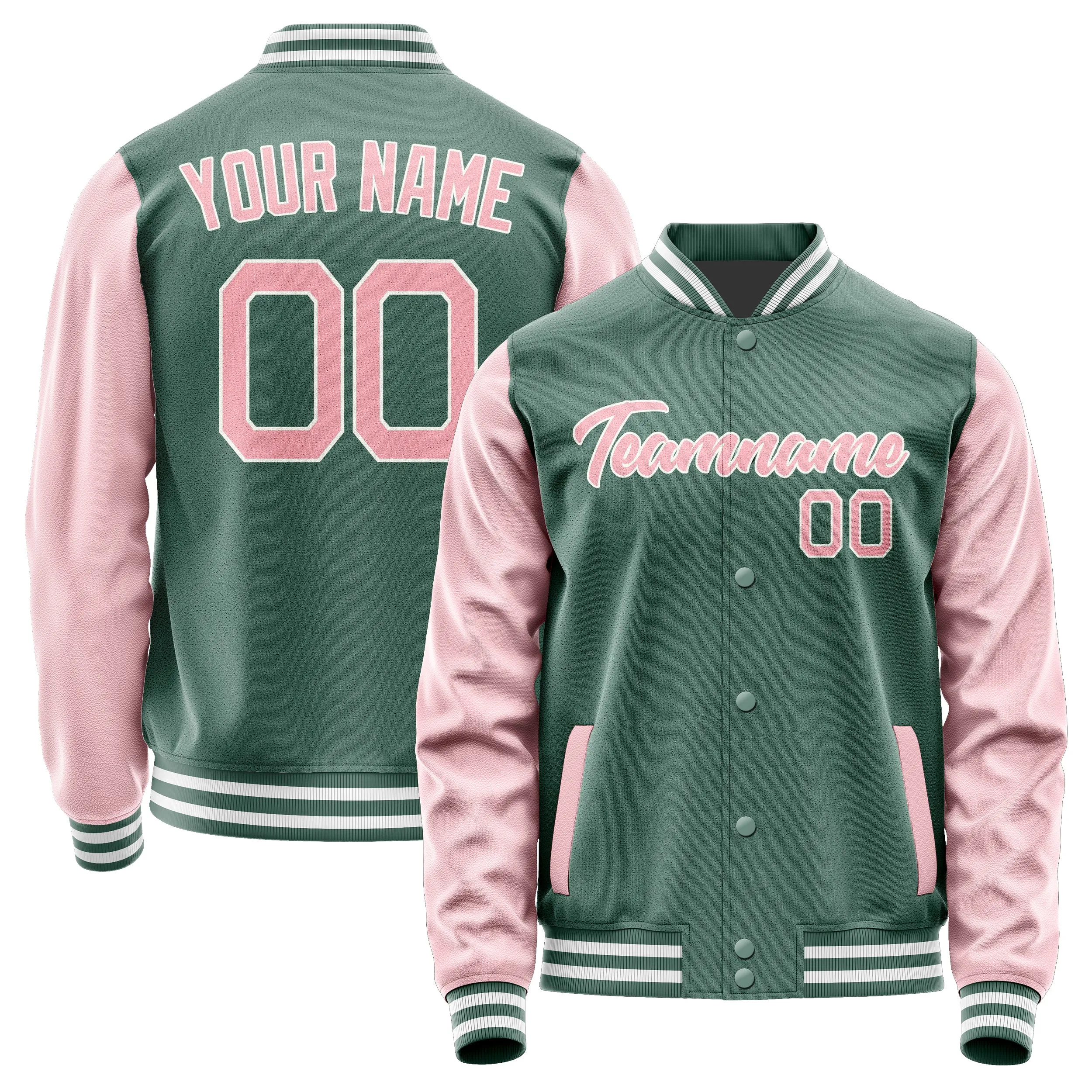 Custom Blue Green Light Pink Jacket sold by Tailorly