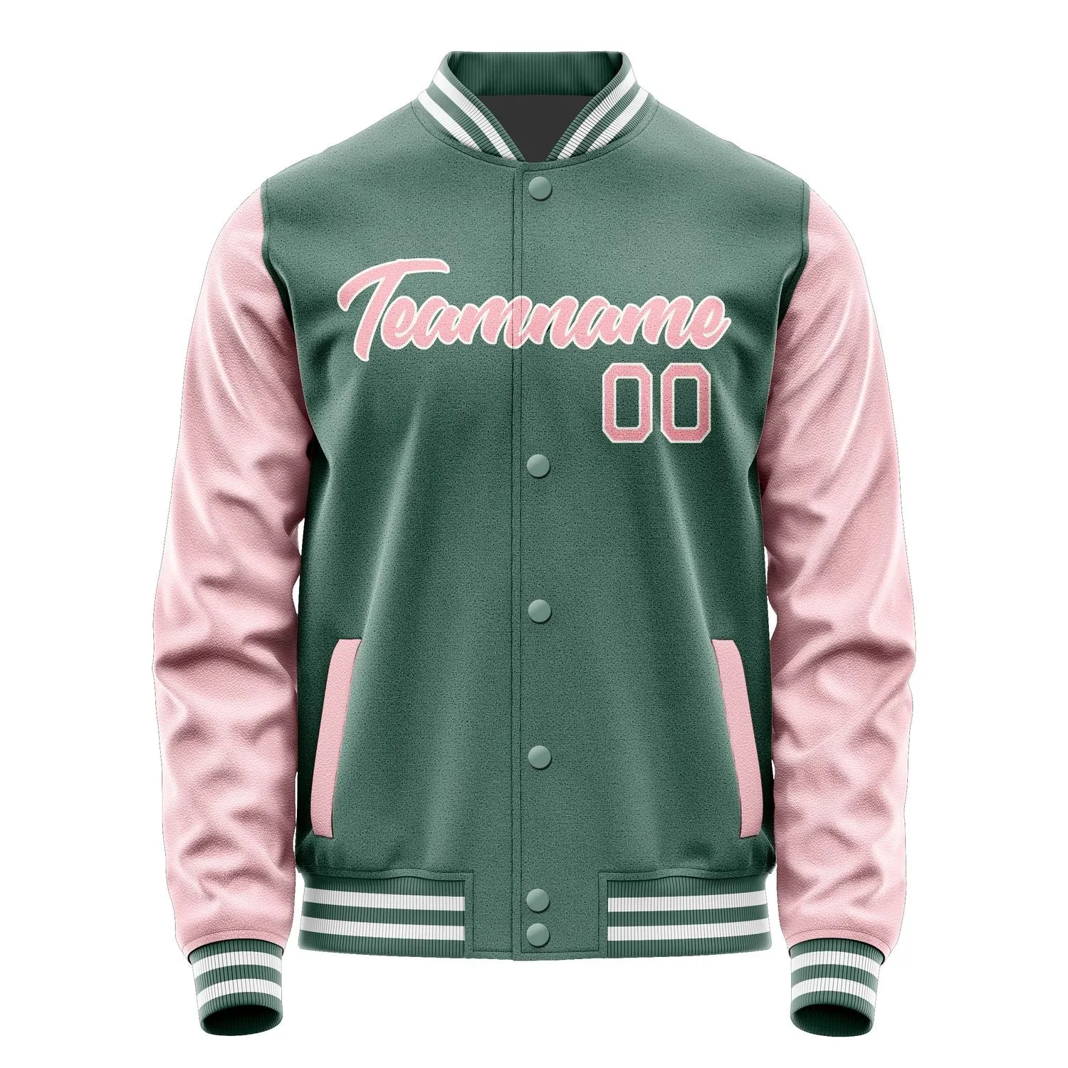 Custom Blue Green Light Pink Jacket sold by Tailorly product image thumbnail 2