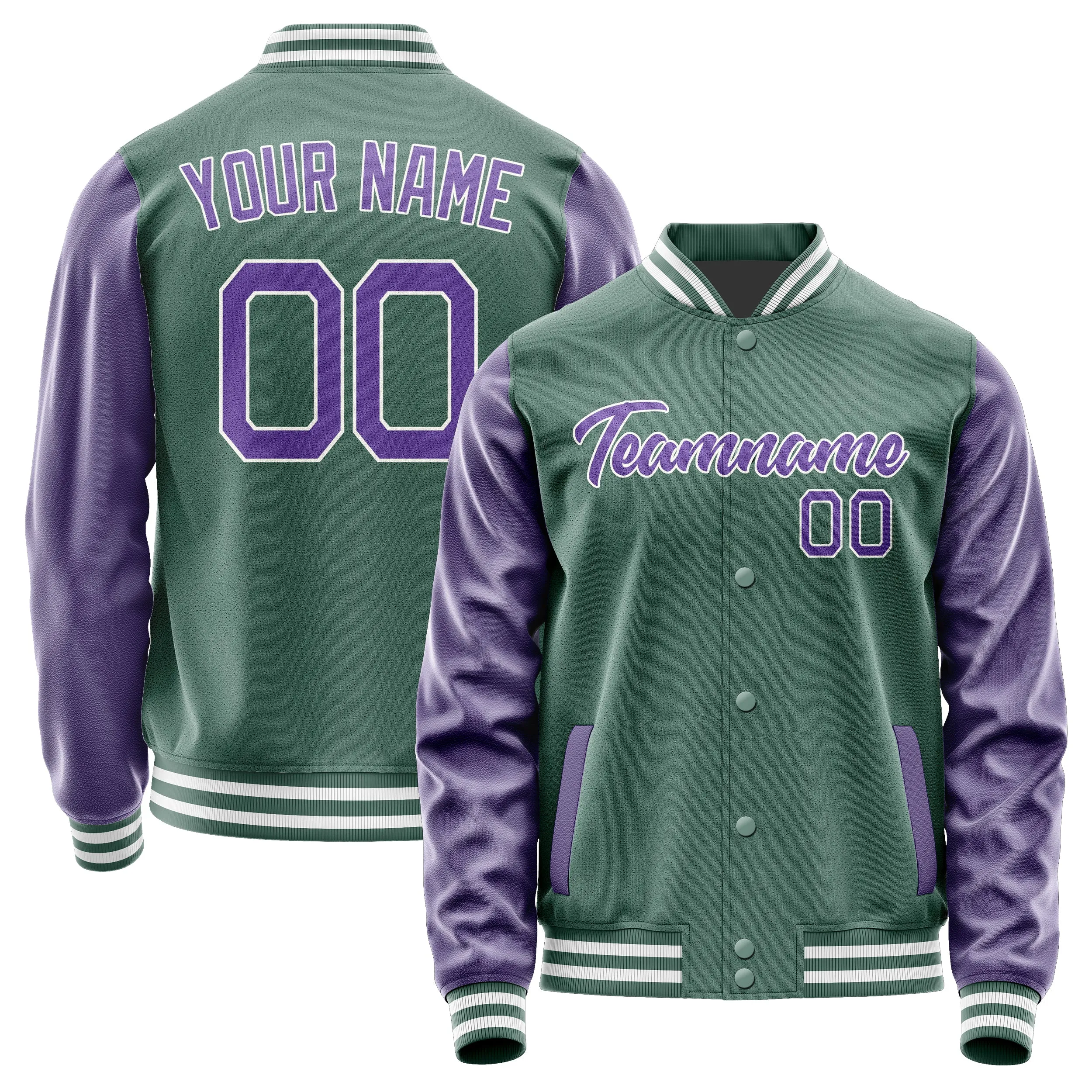 Custom Blue Green Light Purple Jacket sold by Tailorly