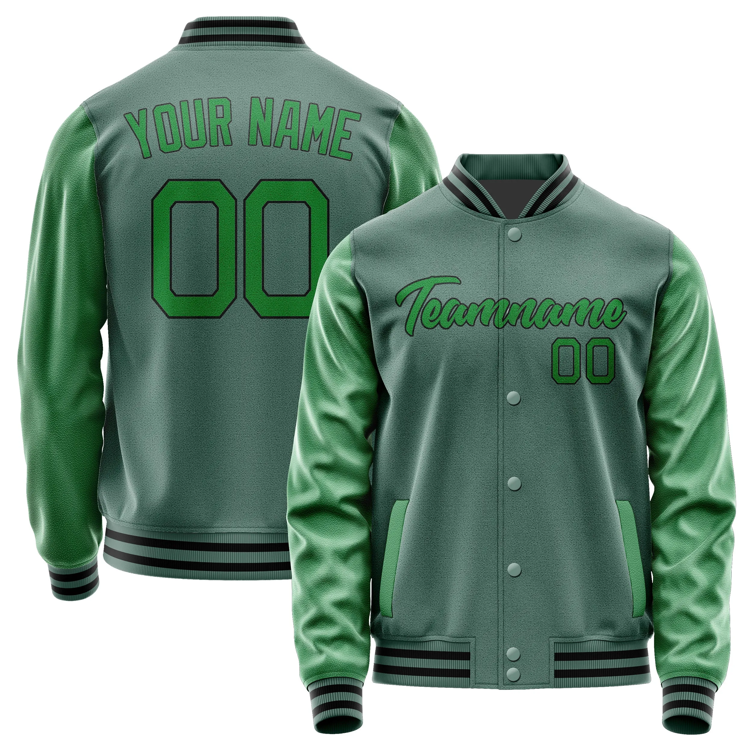 Custom Blue Green Emerald Green Jacket sold by Tailorly