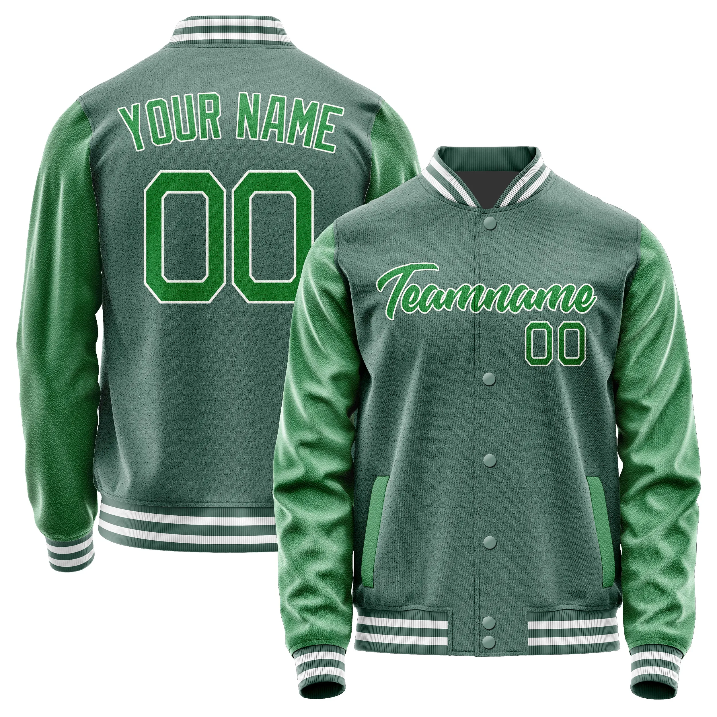 Custom Blue Green Emerald Green Jacket sold by Tailorly