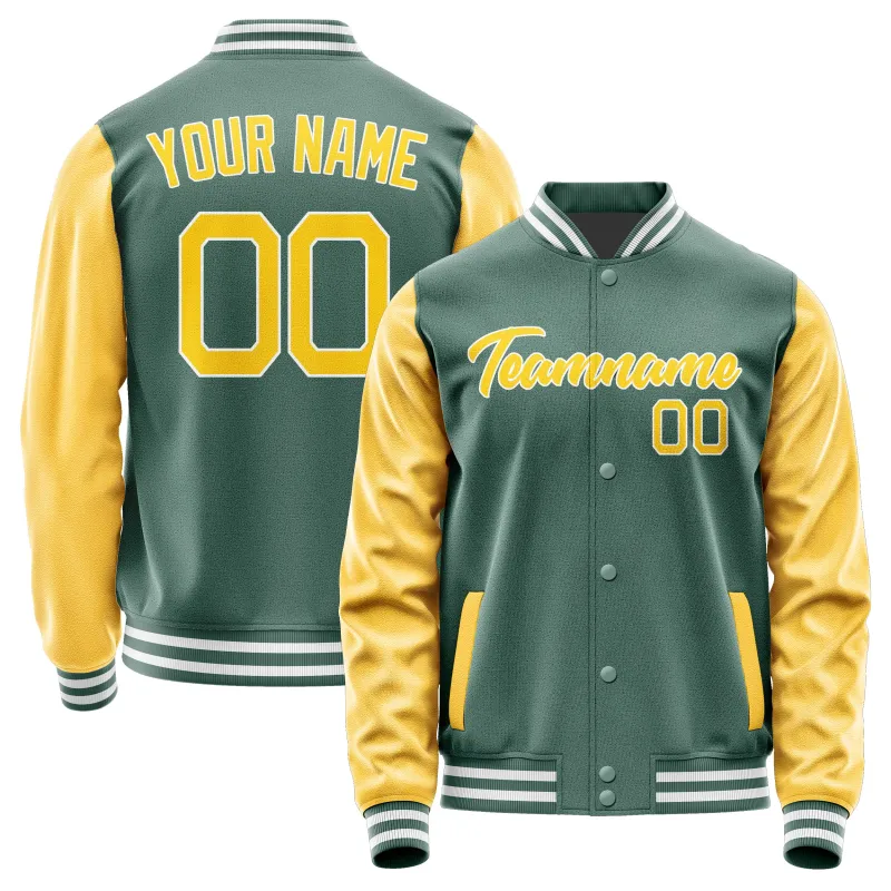 Custom Blue Green Gold Jacket sold by Tailorly