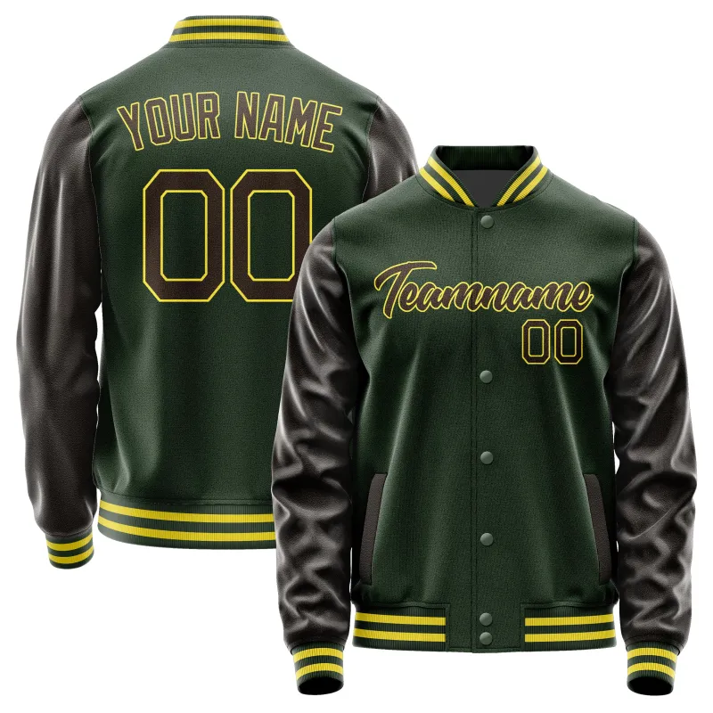 Custom Dark Green Brown Jacket sold by Tailorly