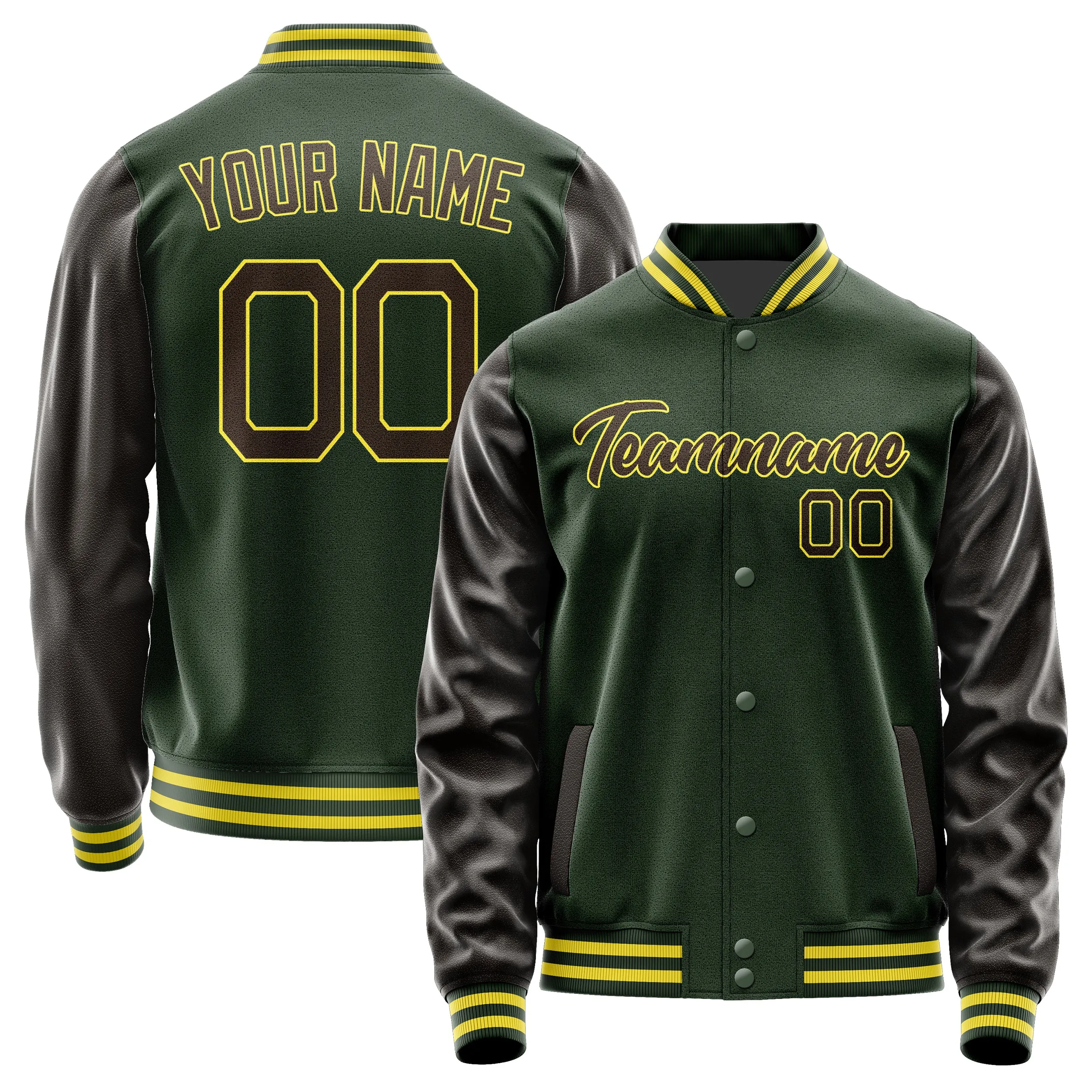 Custom Dark Green Brown Jacket sold by Tailorly