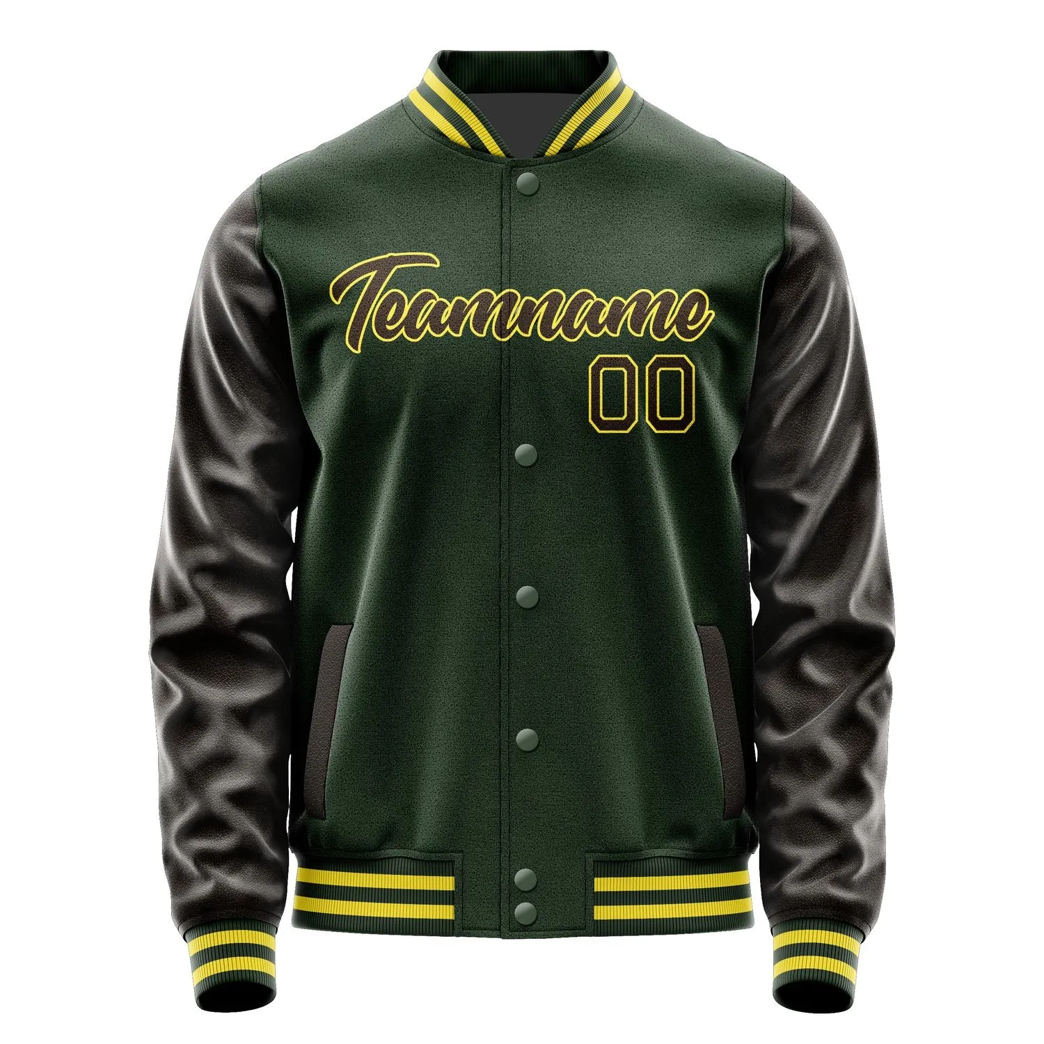 Custom Dark Green Brown Jacket sold by Tailorly product image thumbnail 2