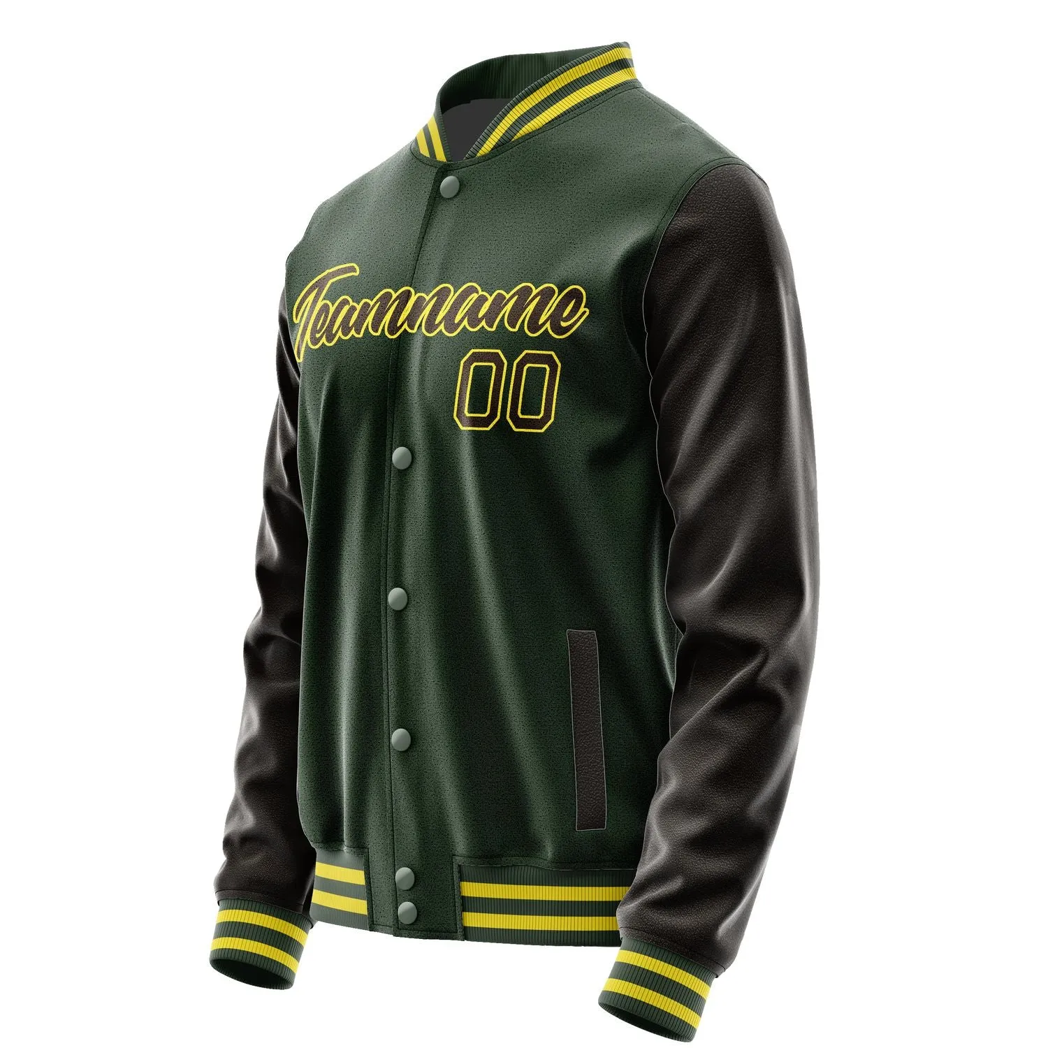 Custom Dark Green Brown Jacket sold by Tailorly product image thumbnail 3