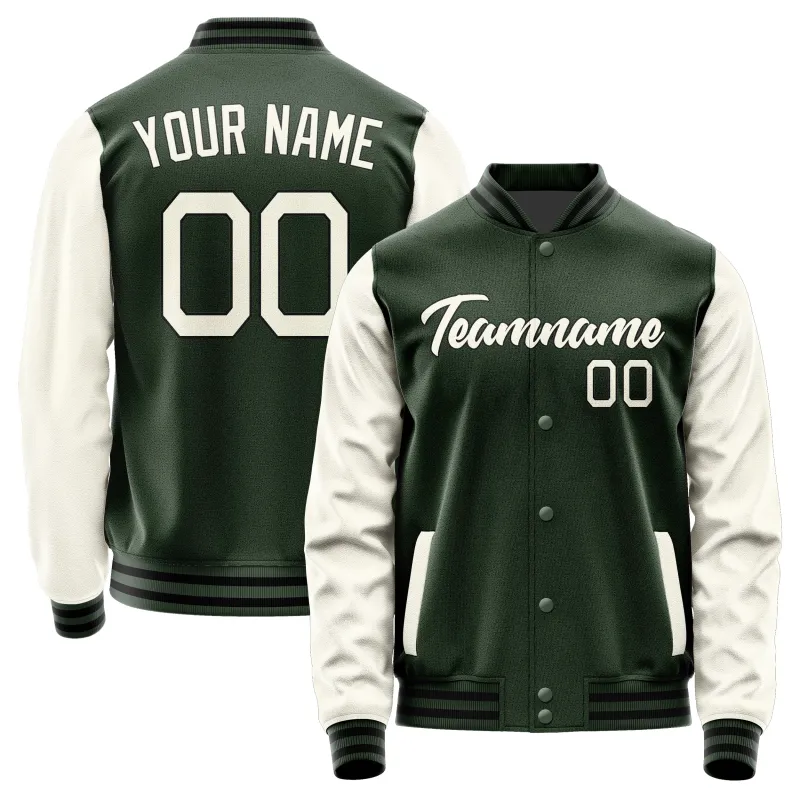 Custom Dark Green Cream Jacket sold by Tailorly