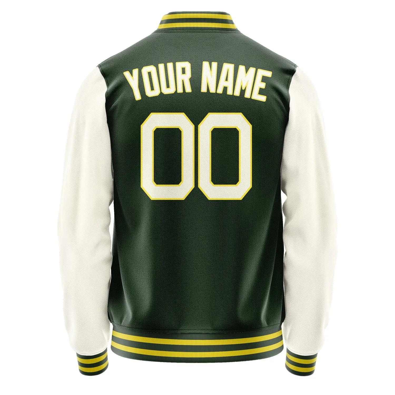 Custom Dark Green Cream Jacket sold by Tailorly product image thumbnail 4