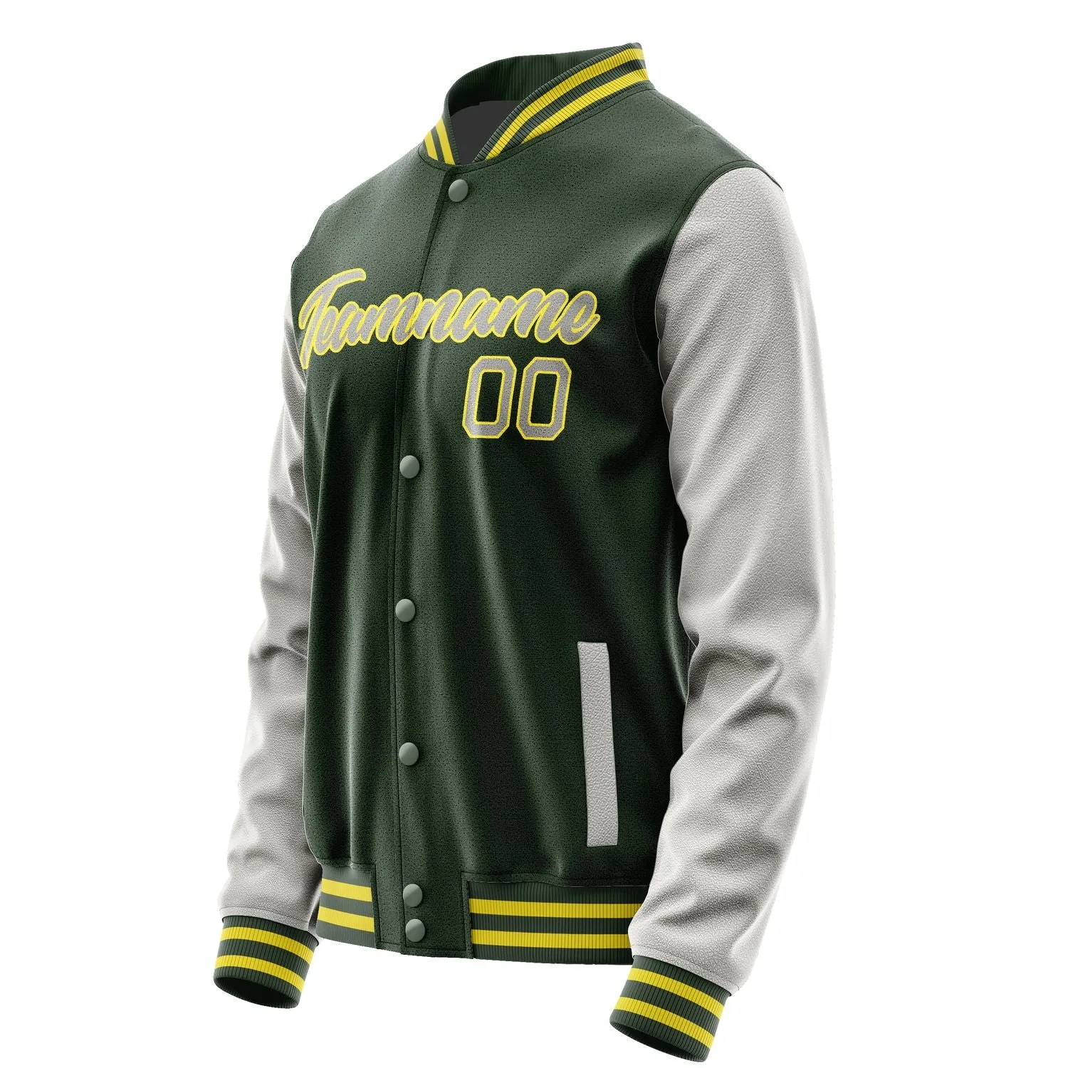 Custom Dark Green Gray Jacket sold by Tailorly product image thumbnail 3