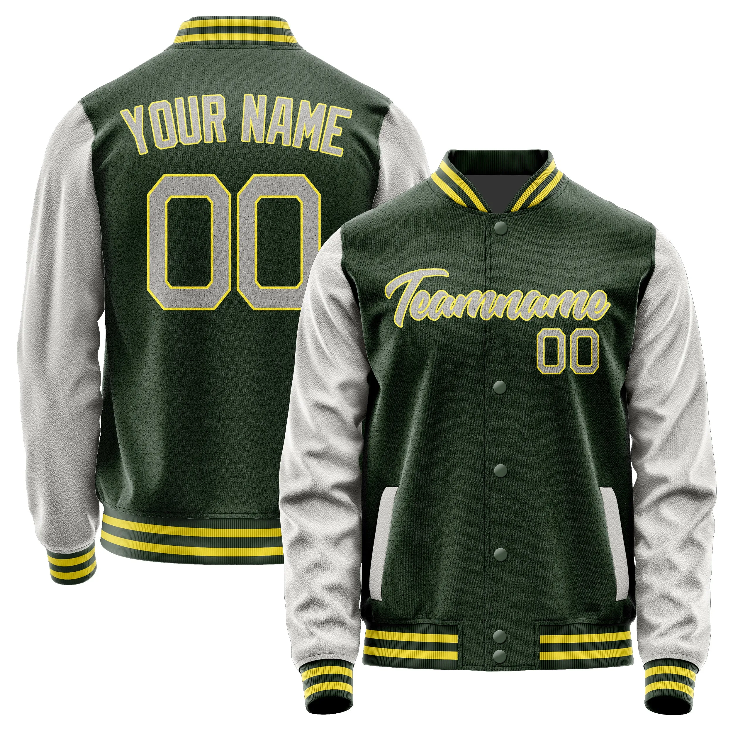 Custom Dark Green Gray Jacket sold by Tailorly
