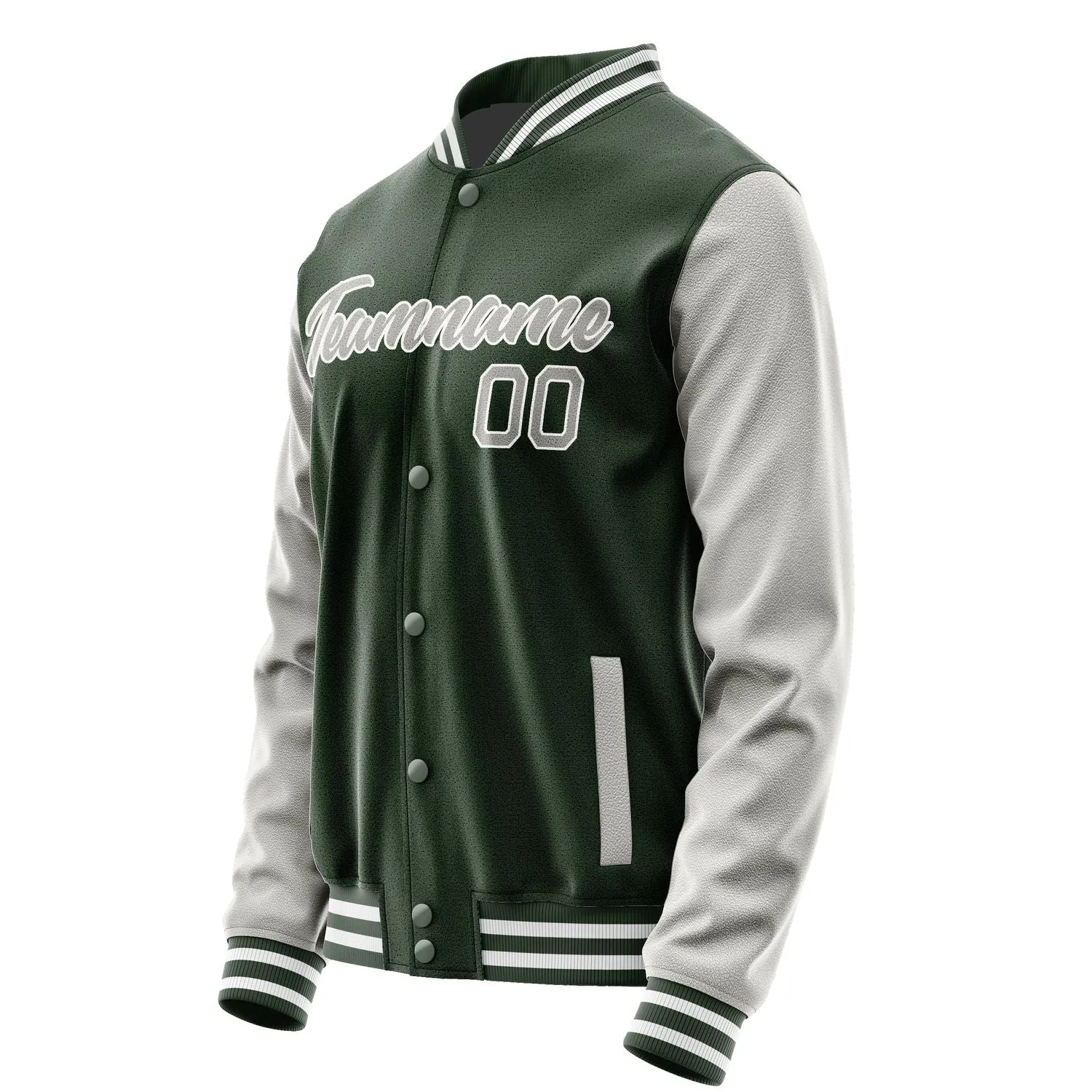 Custom Dark Green Gray Jacket sold by Tailorly product image thumbnail 3