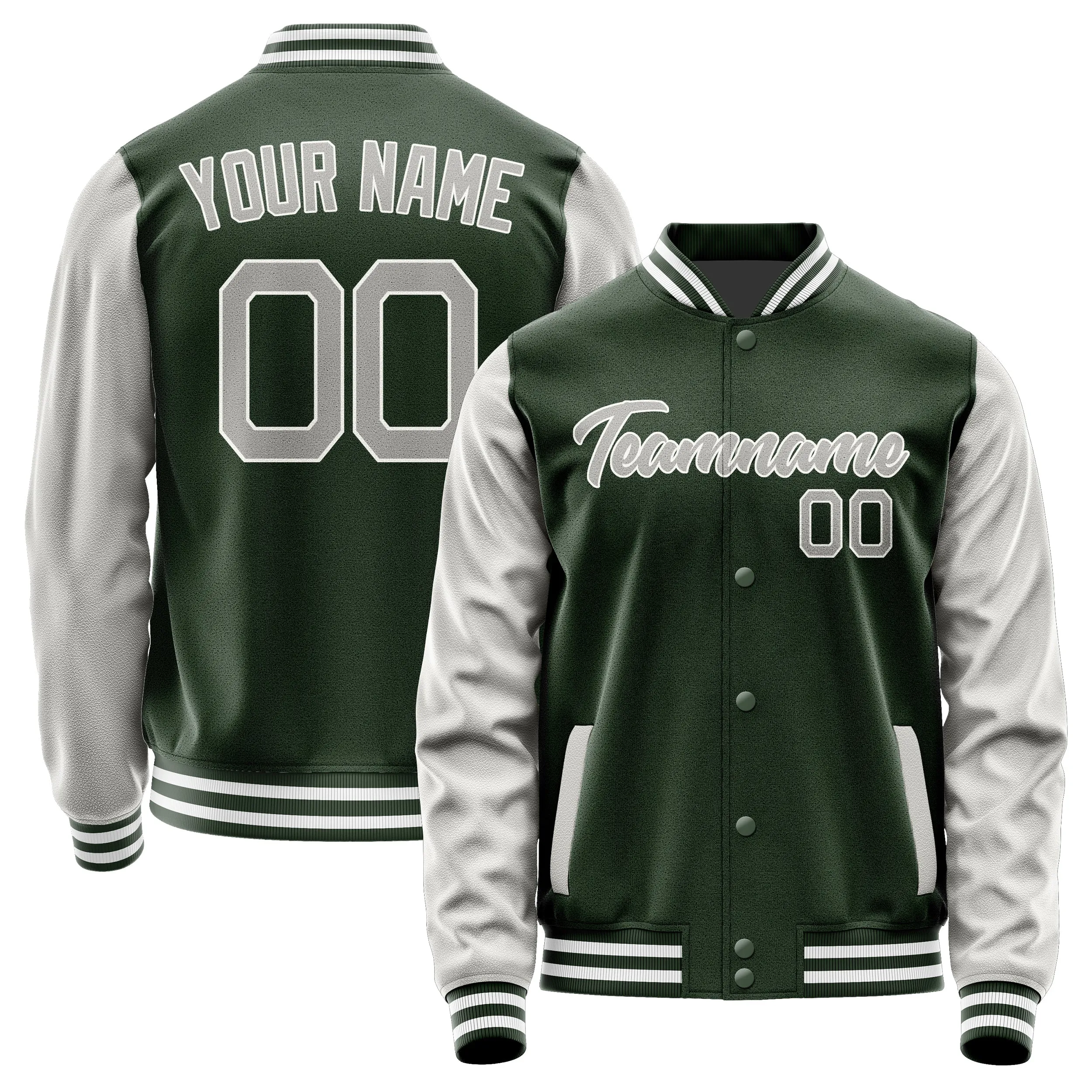 Custom Dark Green Gray Jacket sold by Tailorly