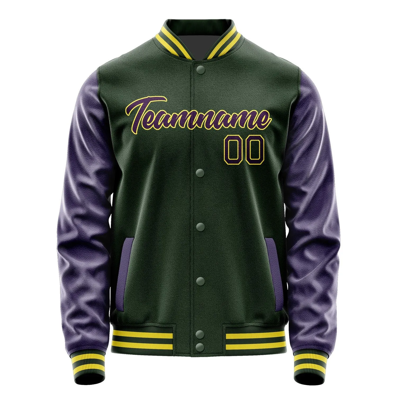 Custom Dark Green Purple Jacket sold by Tailorly product image thumbnail 2