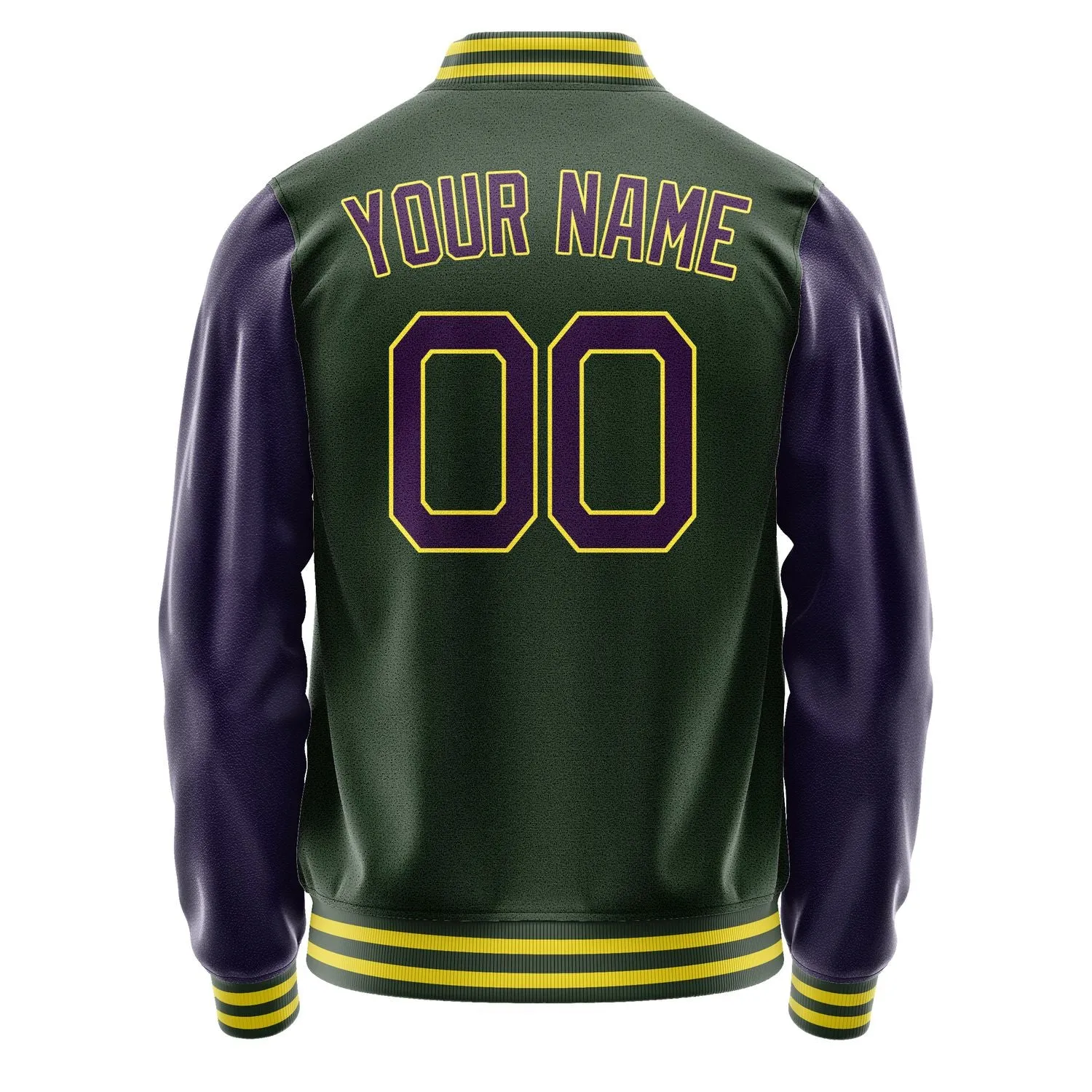 Custom Dark Green Purple Jacket sold by Tailorly product image thumbnail 4