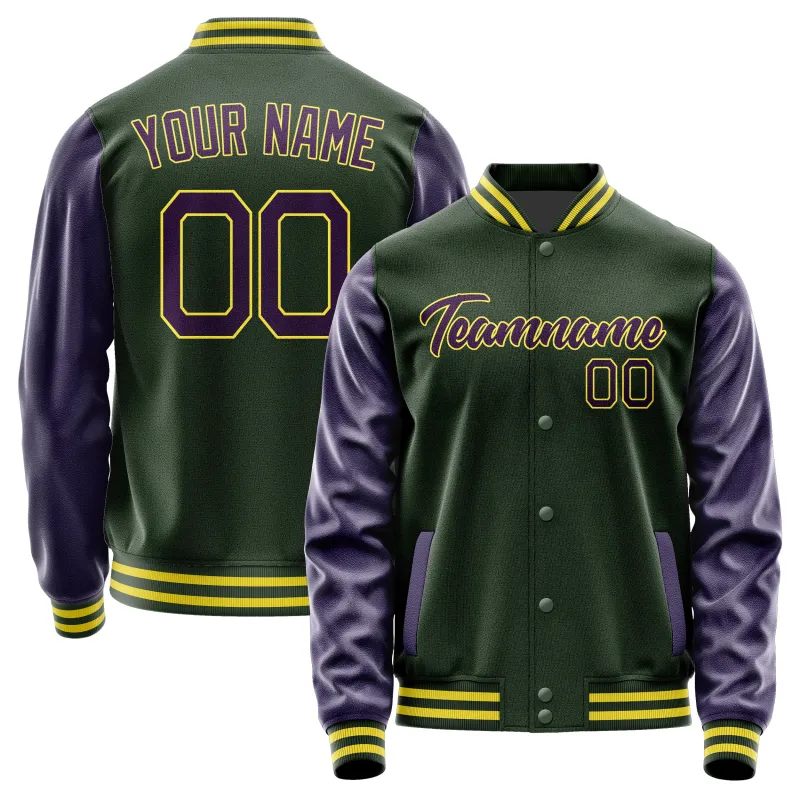 Custom Dark Green Purple Jacket sold by Tailorly