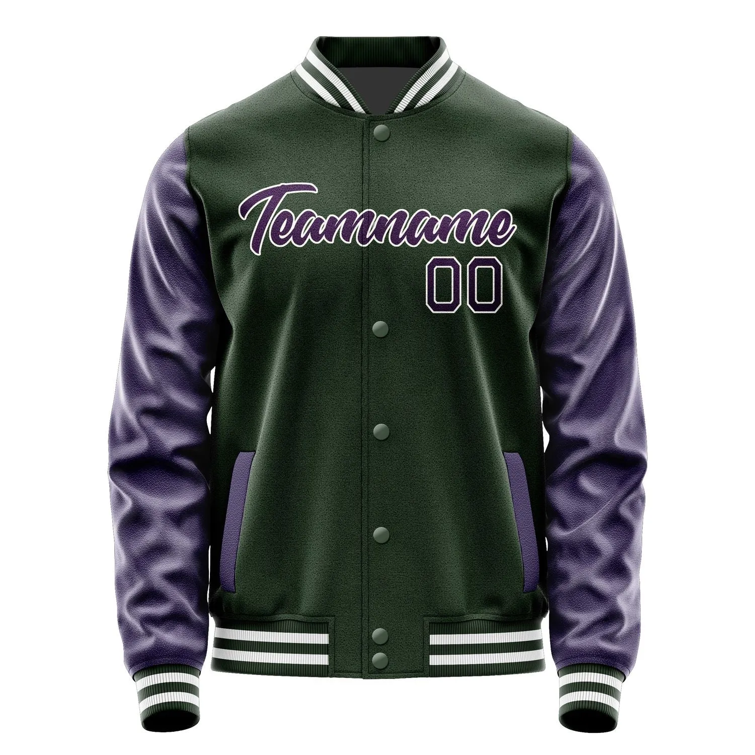 Custom Dark Green Purple Jacket sold by Tailorly product image thumbnail 2