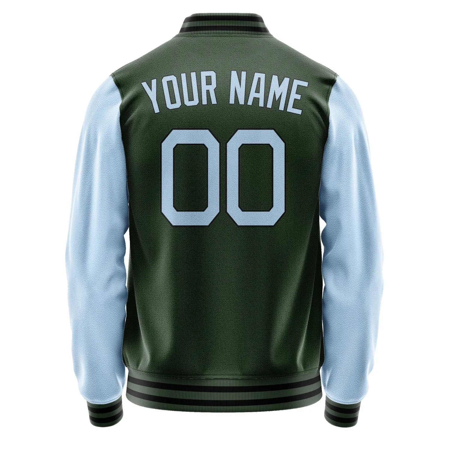 Custom Dark Green Light Blue Jacket sold by Tailorly product image thumbnail 4