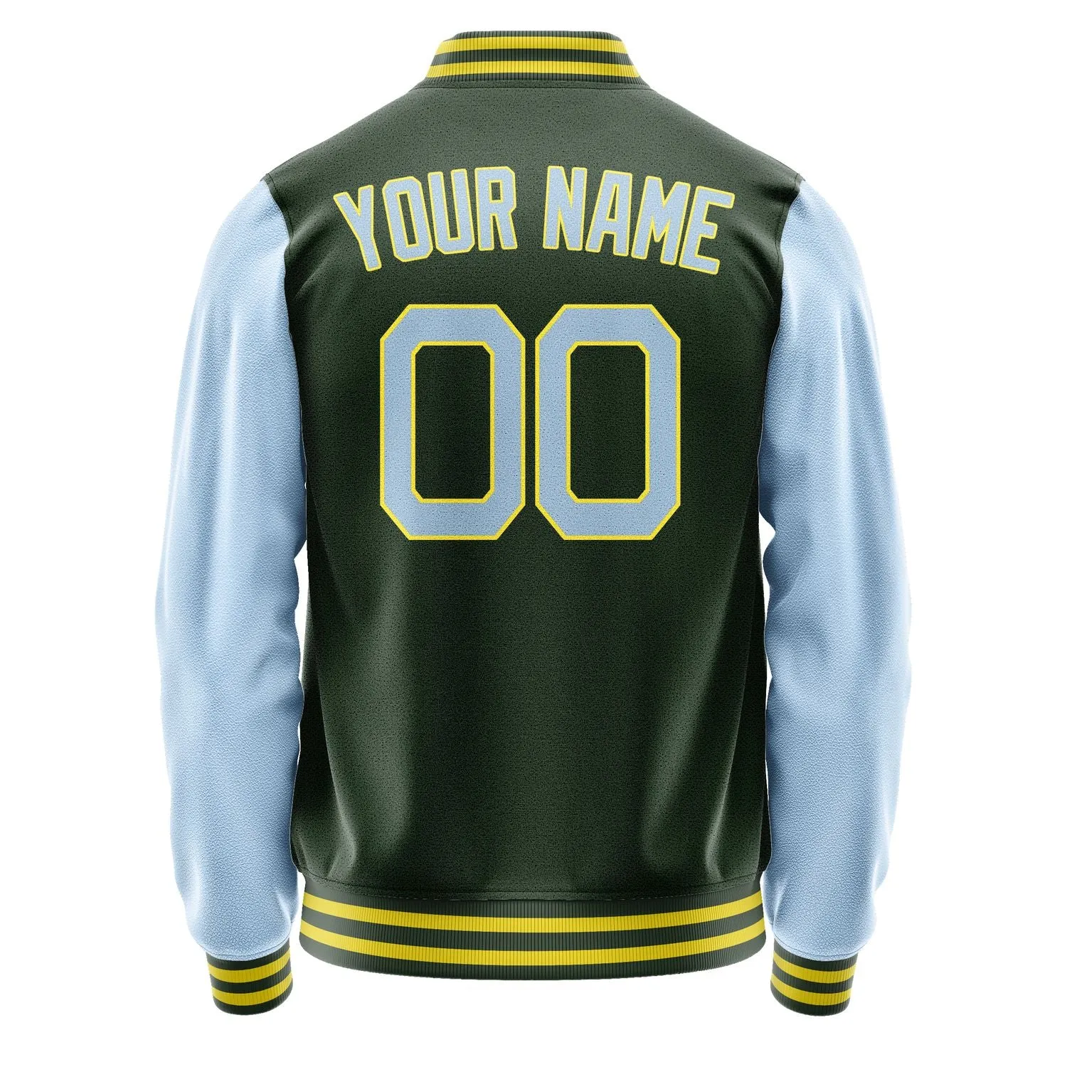 Custom Dark Green Light Blue Jacket sold by Tailorly product image thumbnail 4