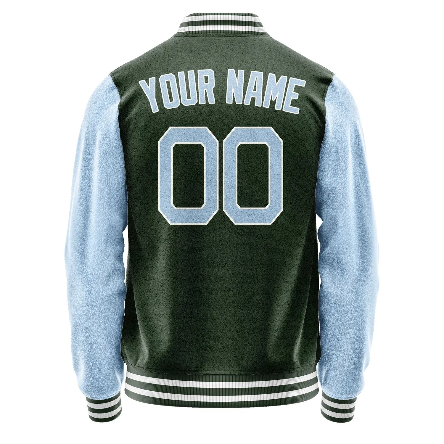 Custom Dark Green Light Blue Jacket sold by Tailorly product image thumbnail 4